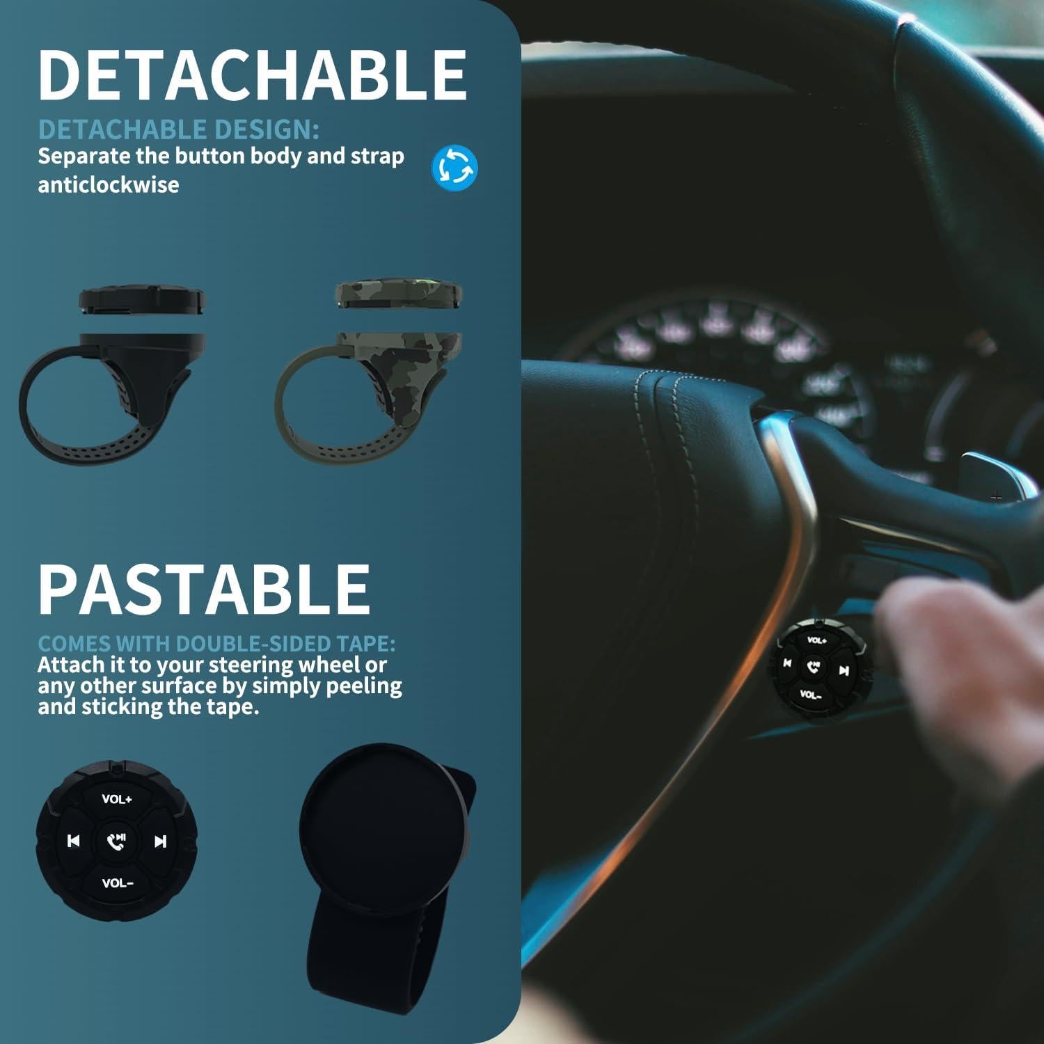 Control Remoto Bluetooth Jaesien DQX-Q7 Impermeable Negro