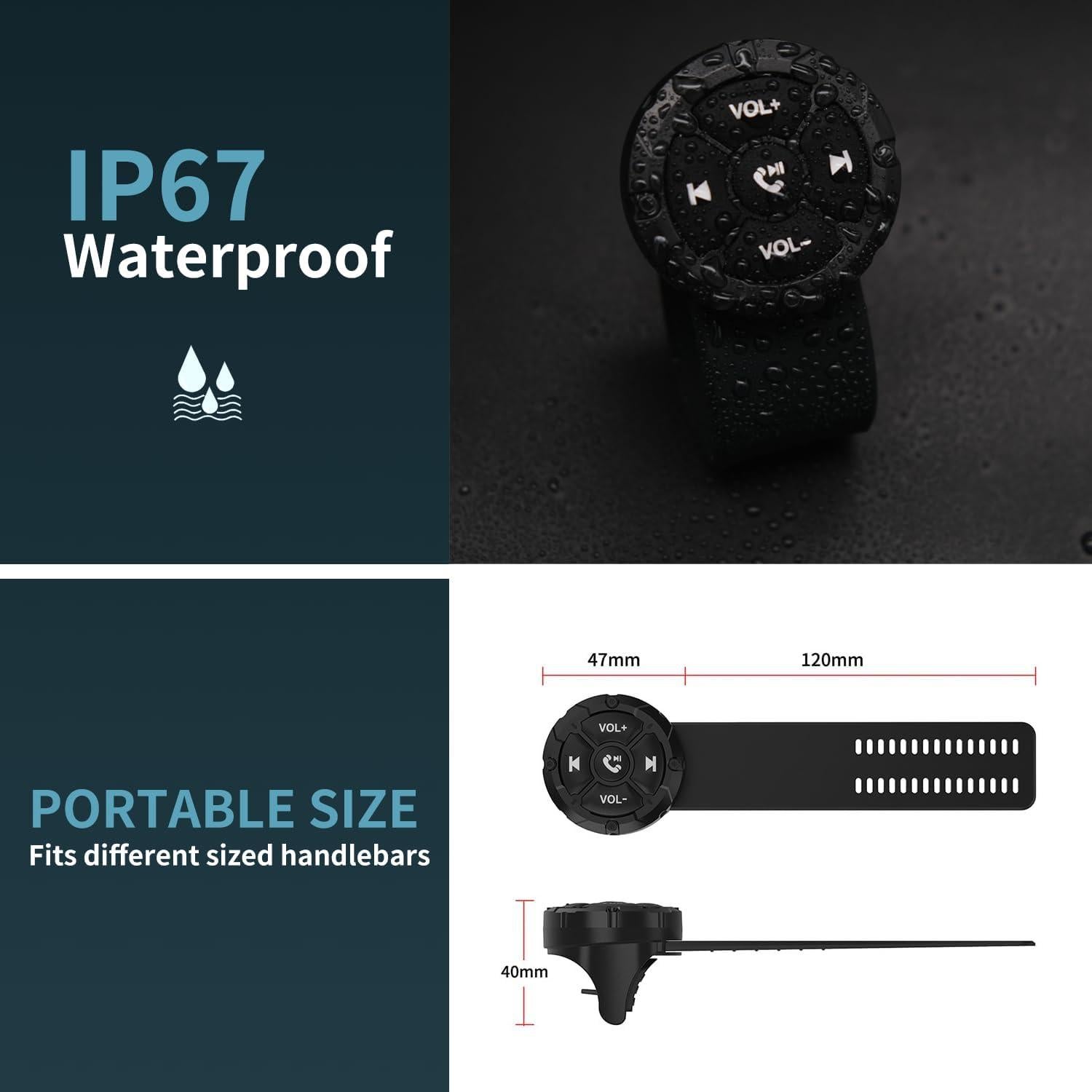 Control Remoto Bluetooth Jaesien DQX-Q7 Impermeable Negro