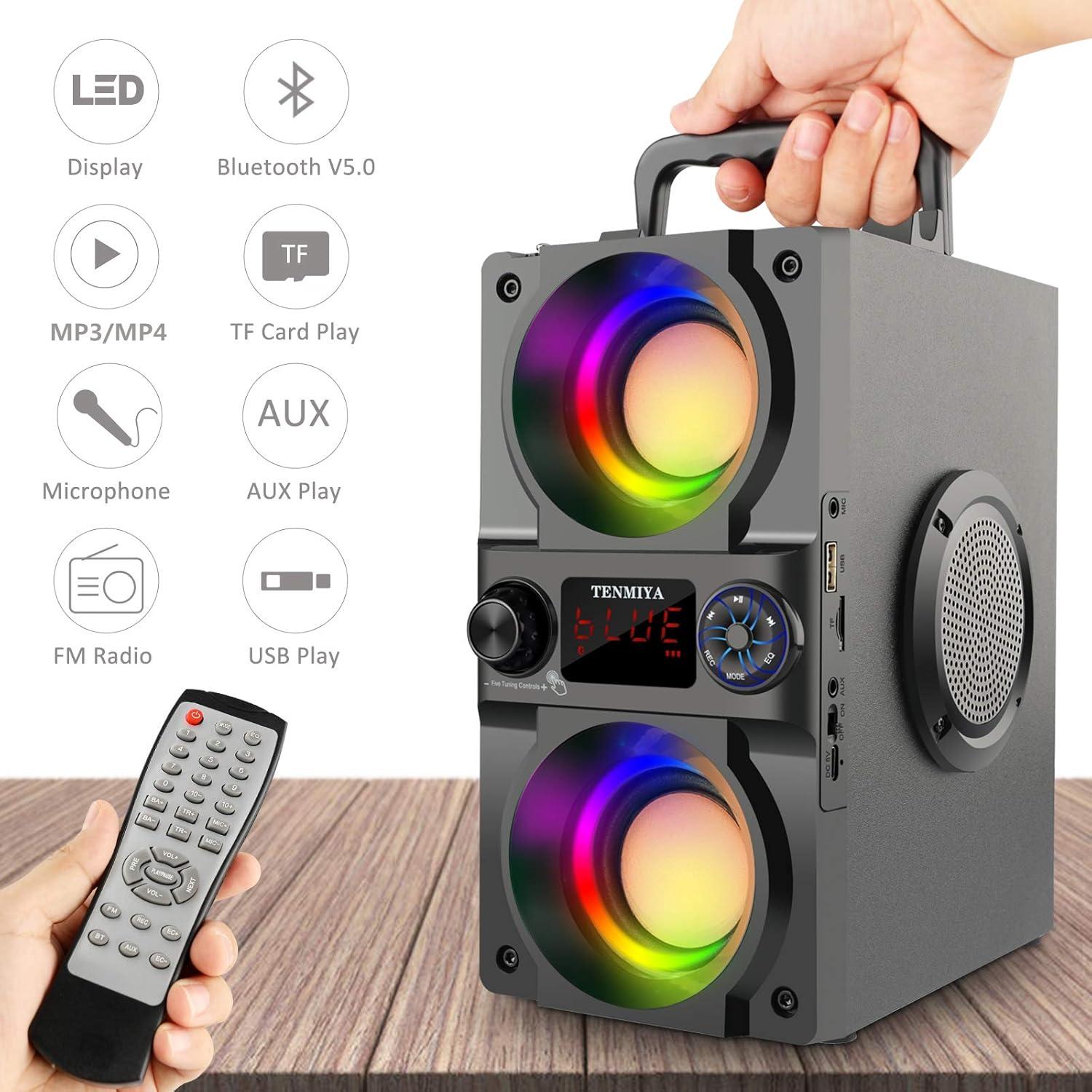 Altavoz Bluetooth A30 40W Portátil con Luces LED y Radio FM