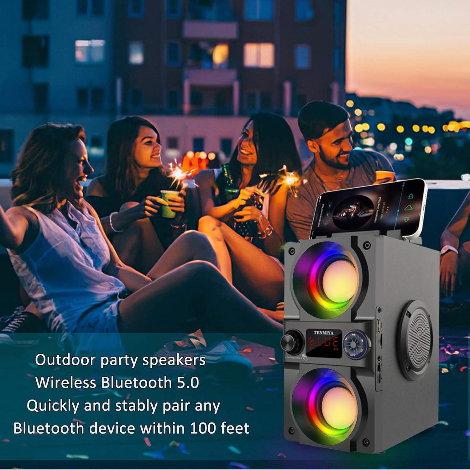 Altavoz Bluetooth A30 40W Portátil con Luces LED y Radio FM