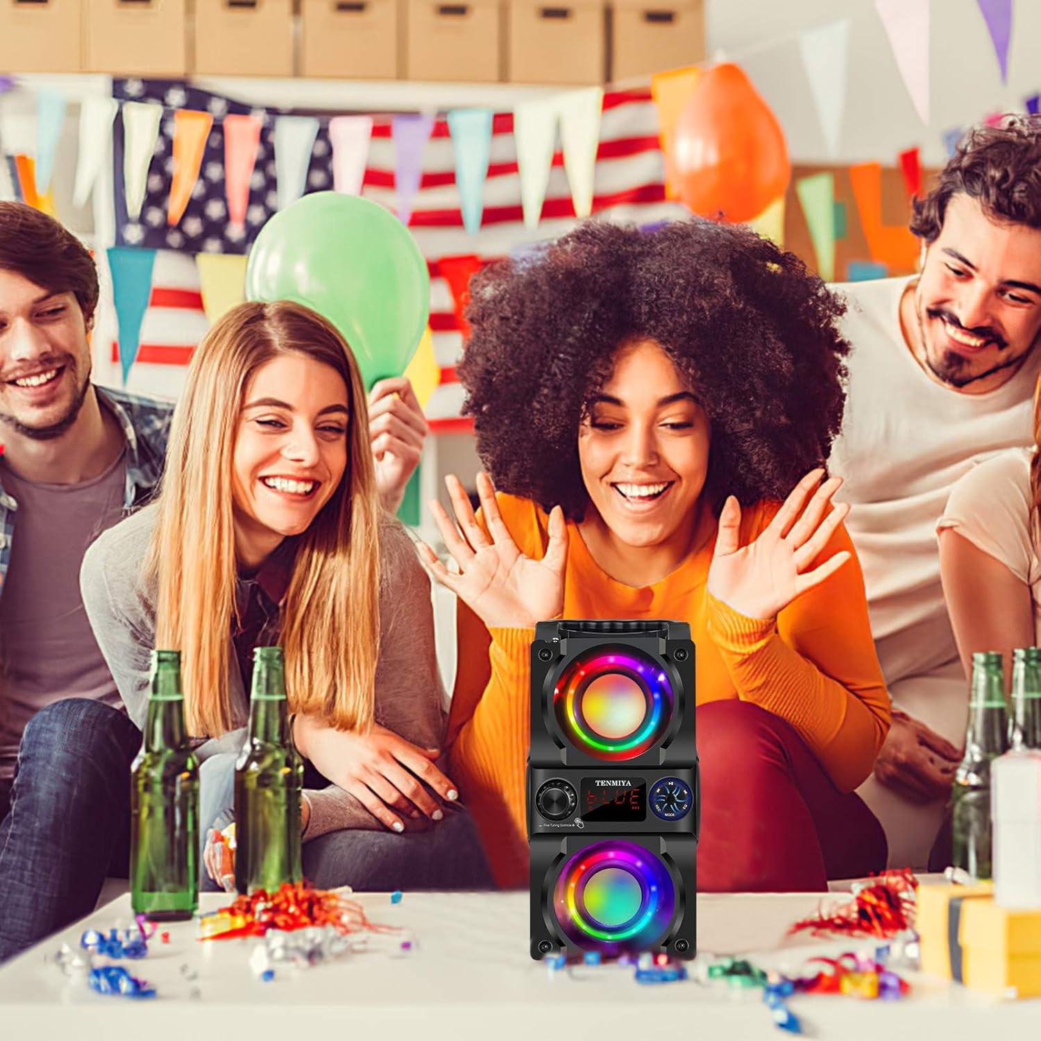 Altavoz Bluetooth A30 40W Portátil con Luces LED y Radio FM