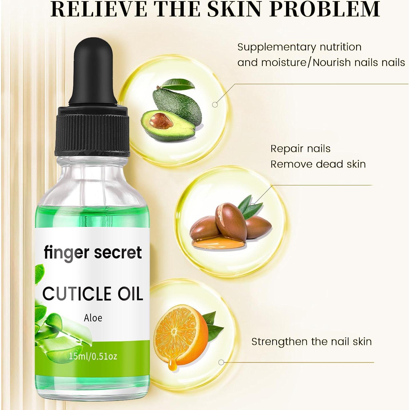 Aceite de Cutícula Finger Secret 15ml con Vitamina E y Aloe