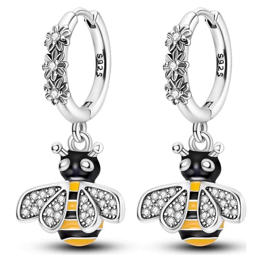 Pendientes colgantes NARMO de plata esterlina 925 para mujer