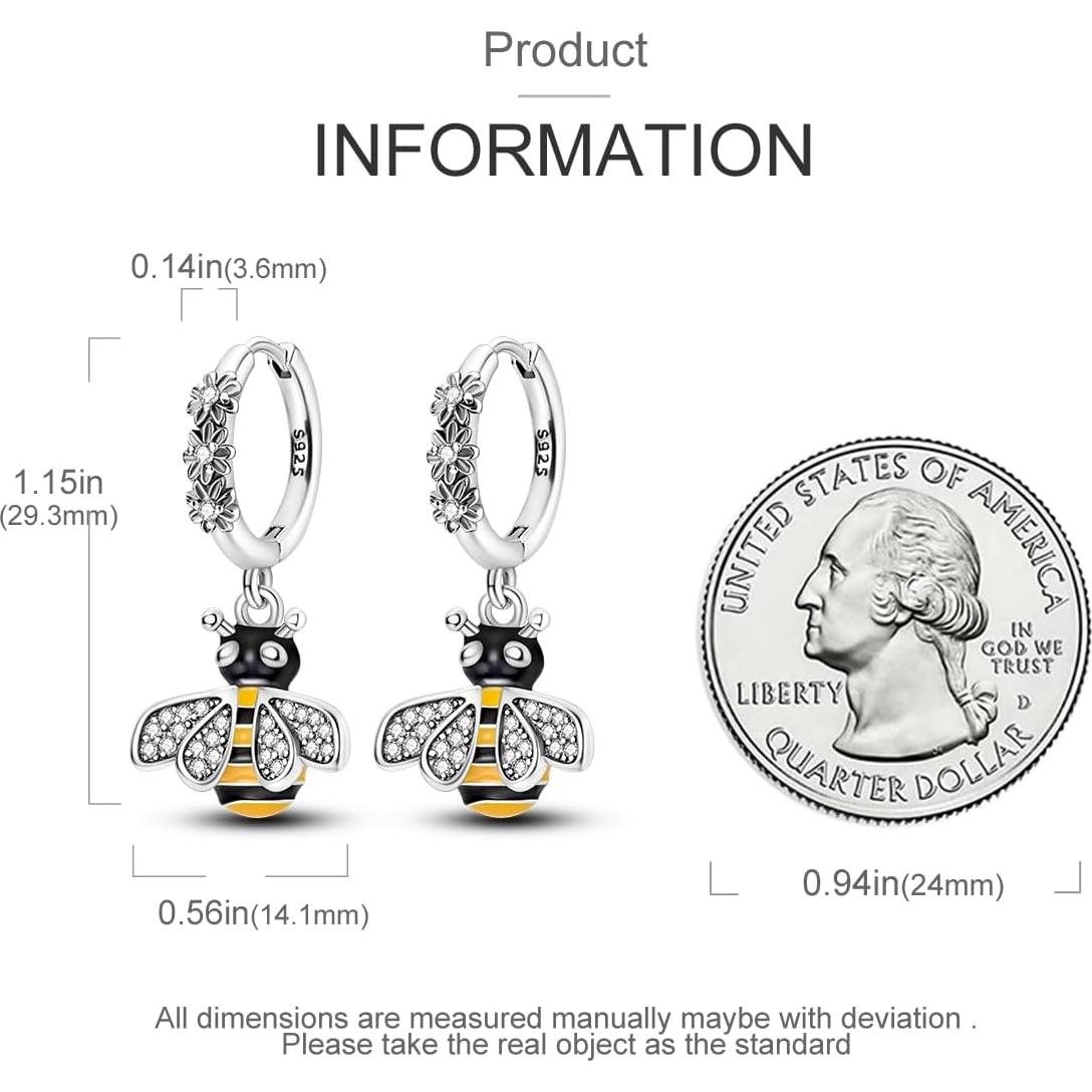 Pendientes colgantes NARMO de plata esterlina 925 para mujer