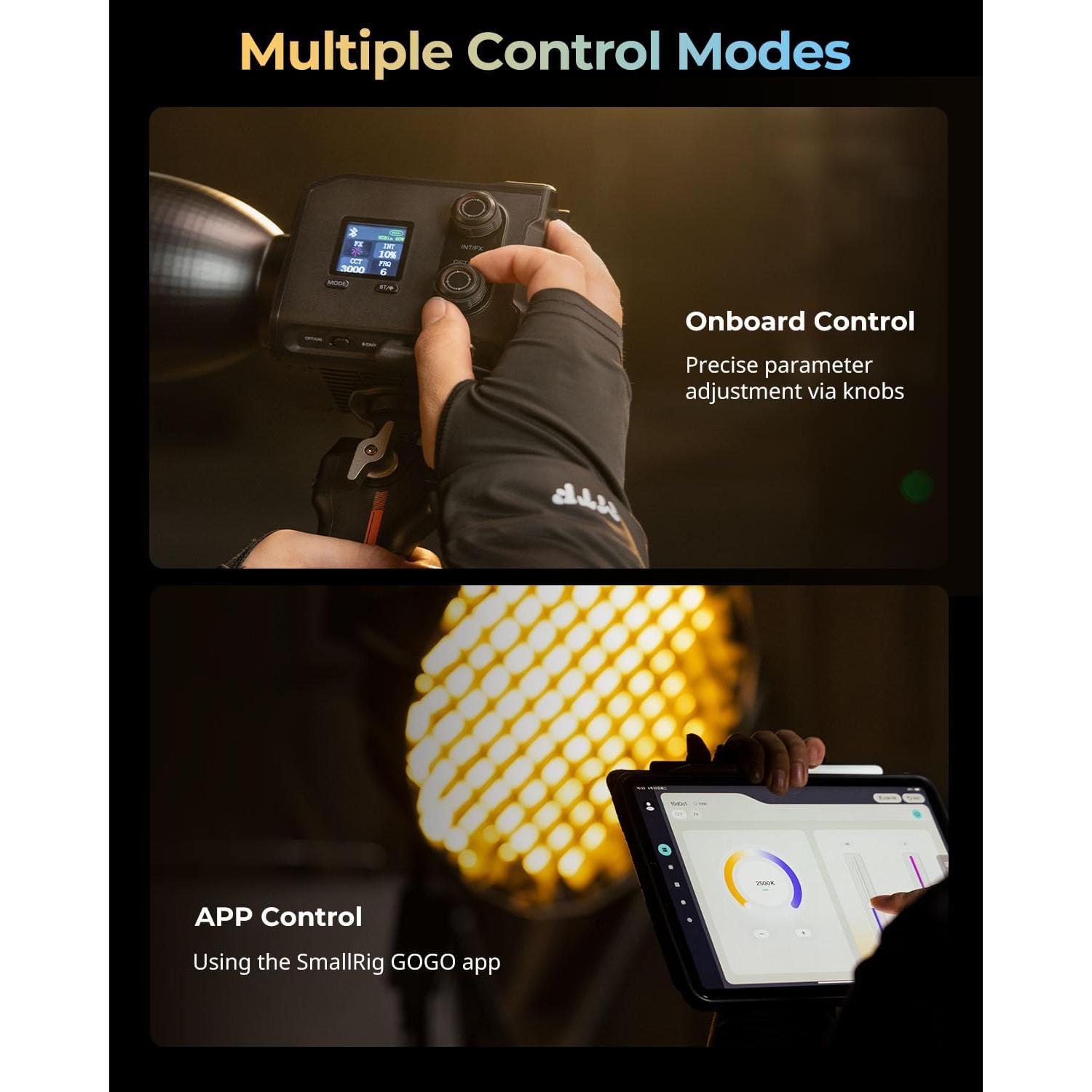 Luz de Video SmallRig RC 100B COB 100W Bi-Color 2700K-6500K