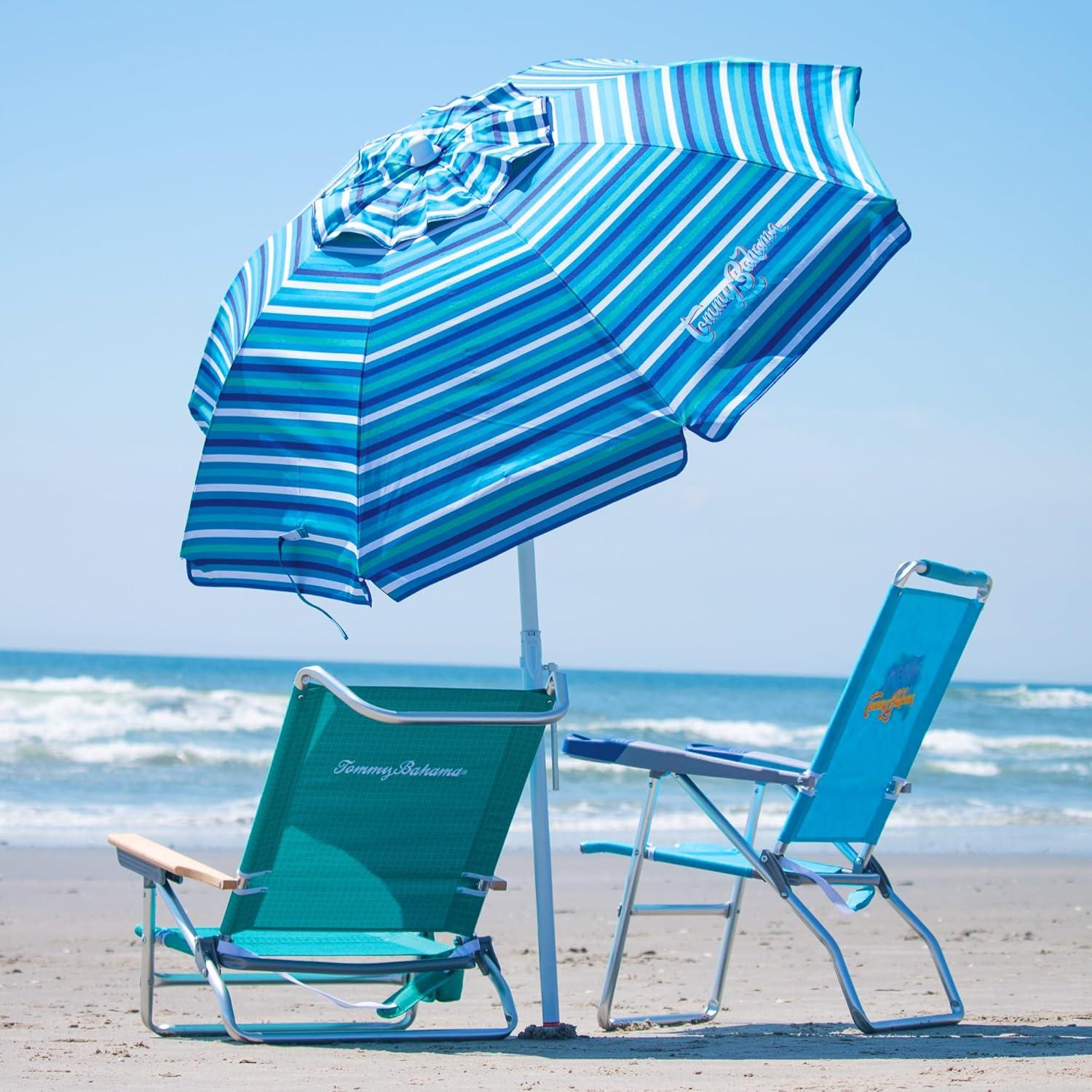 Sombrilla de Playa Tommy Bahama 1.83 m UPF 50+ con Ancla