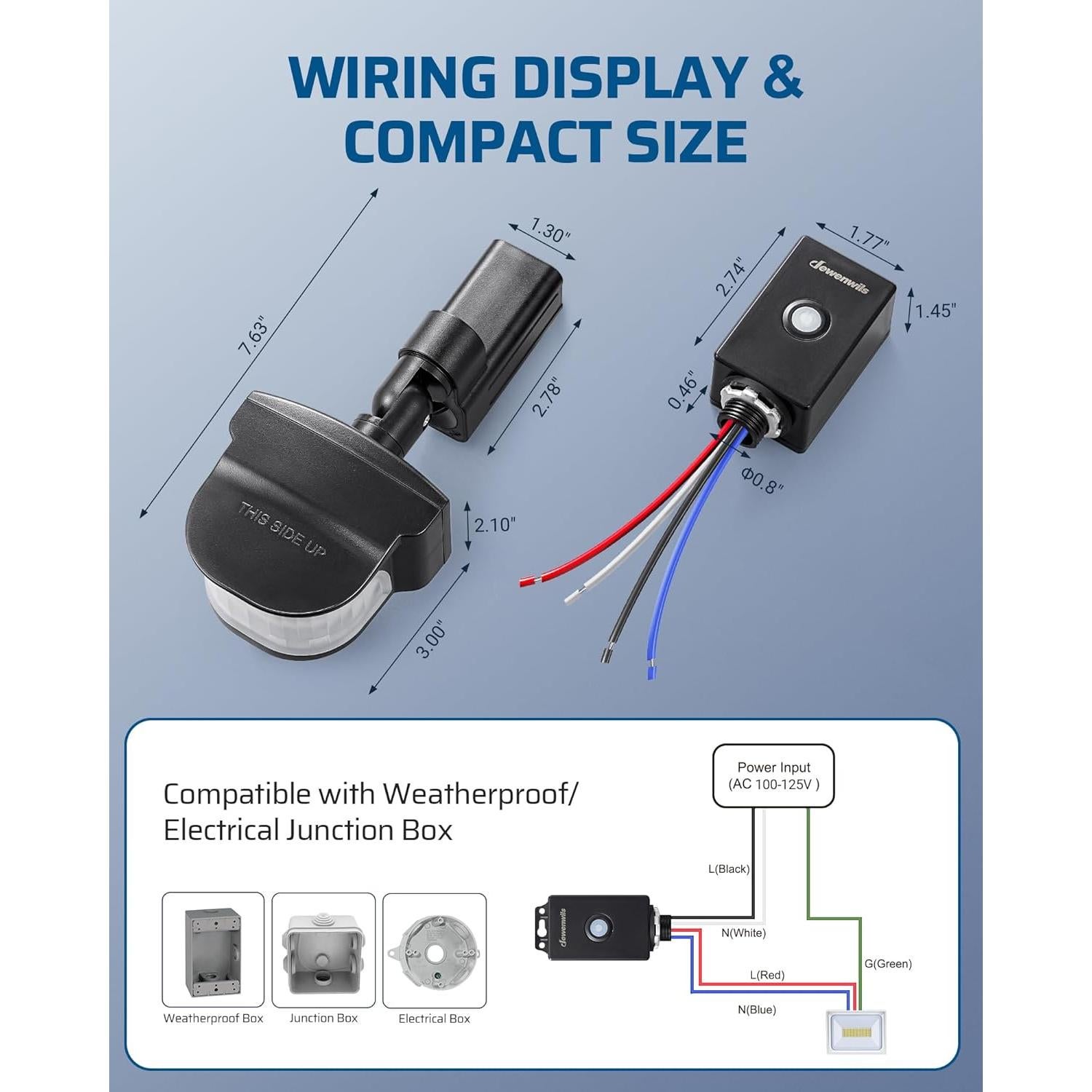 Interruptor de Luz con Sensor de Movimiento DEWENWILS 15m