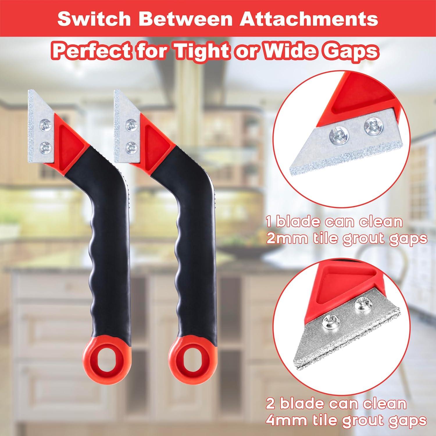 Kit de Herramientas para Remoción de Lechada MaxMona - 2 Raspadores, 6 Cuchillas, 2 Cepillos