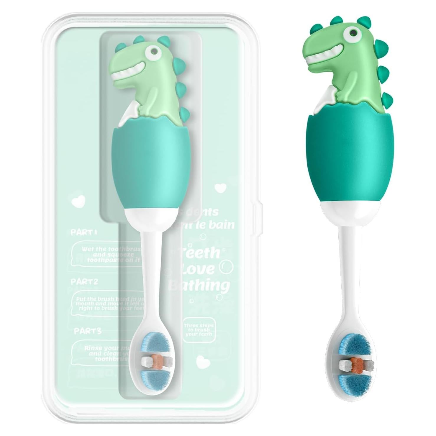 Cepillo de dientes manual ZMRZ para niños 2-7 años verde