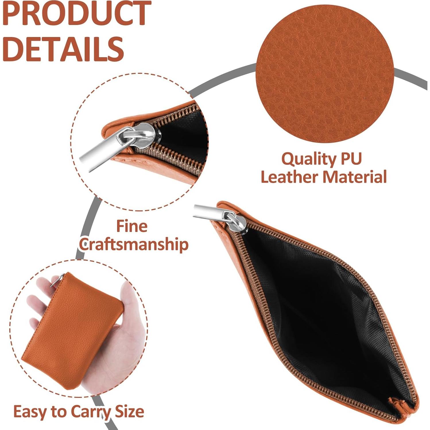 Monedero Mini PU Simarro 2 Pcs Negro y Marrón Claro