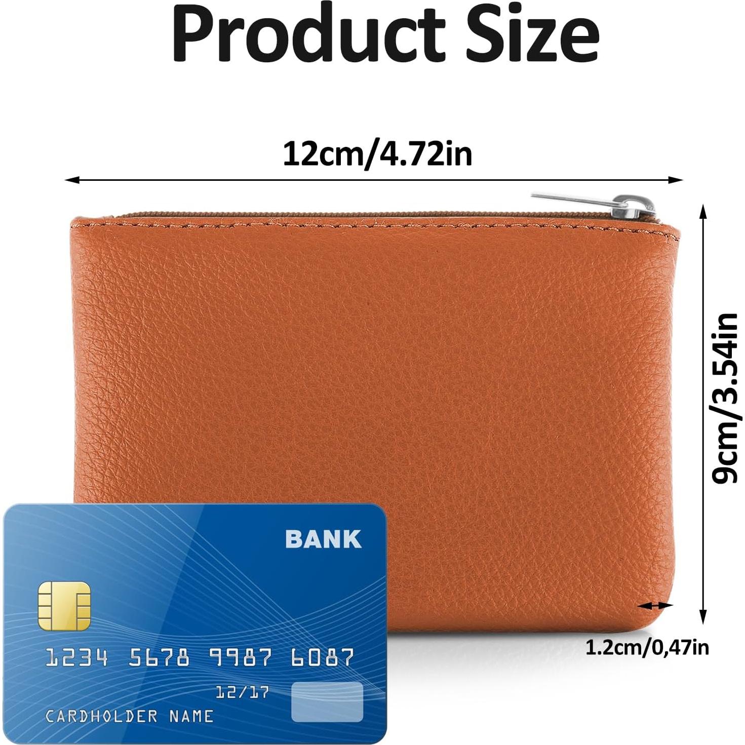 Monedero Mini PU Simarro 2 Pcs Negro y Marrón Claro