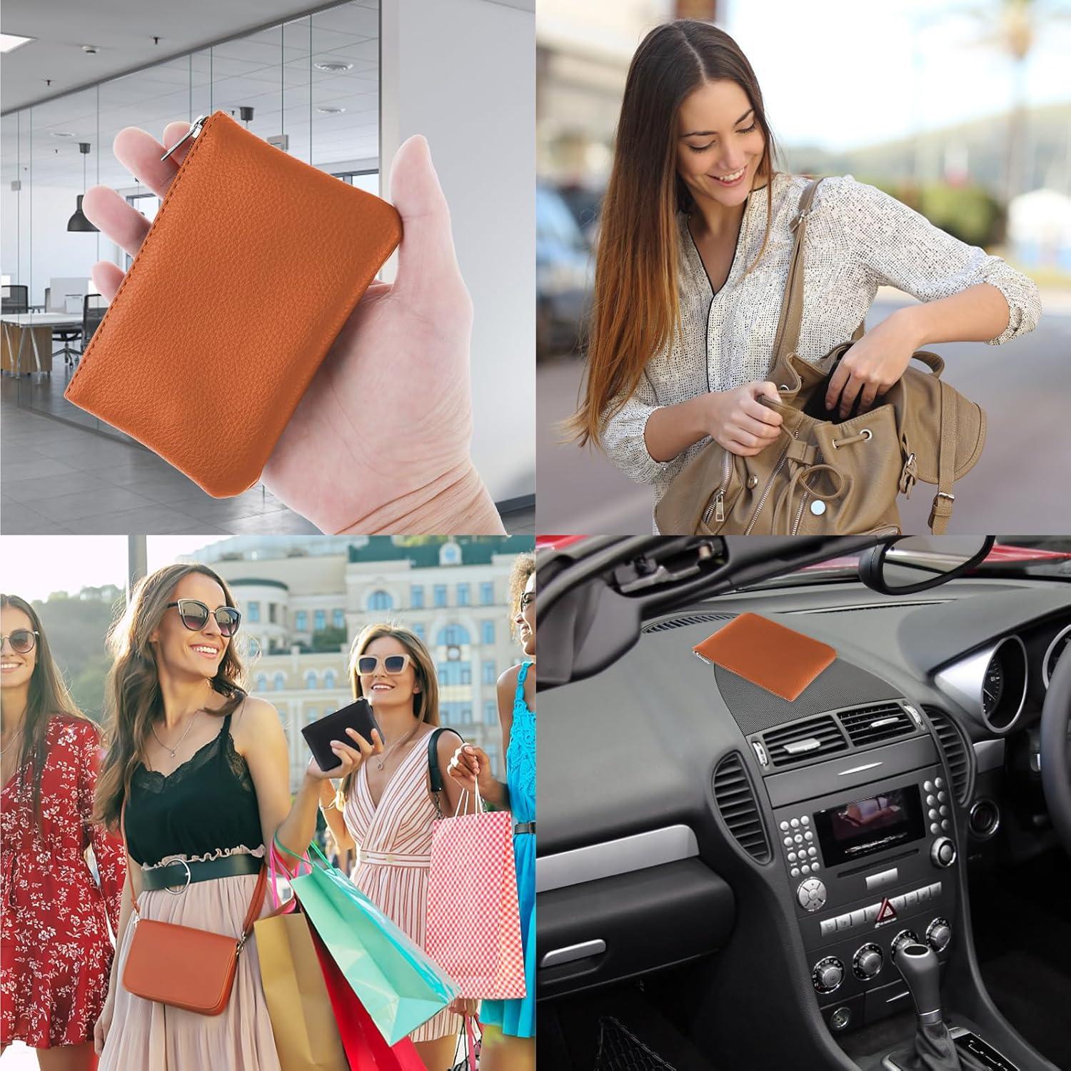 Monedero Mini PU Simarro 2 Pcs Negro y Marrón Claro