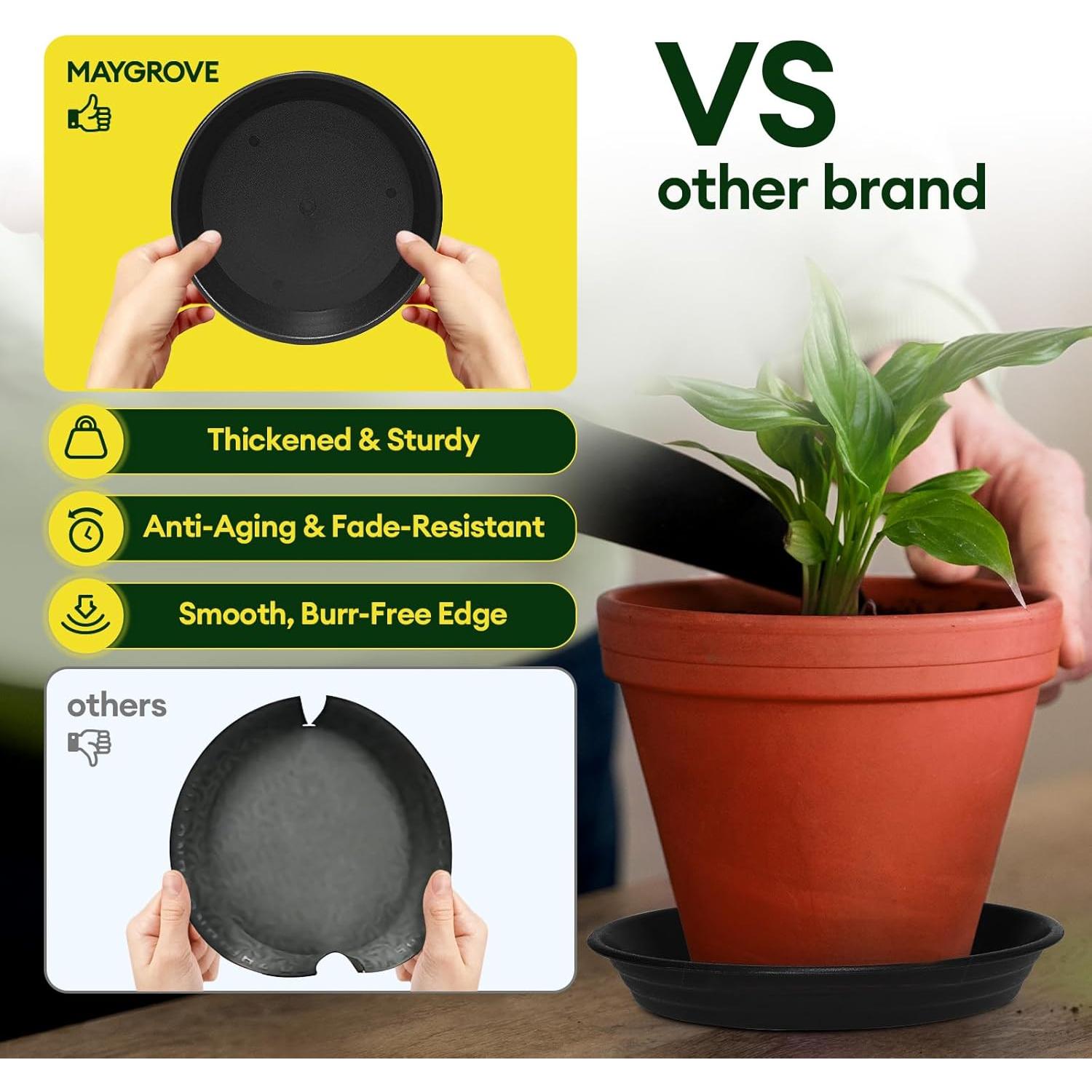 Paquete de 4 platos para plantas Maygrove 20 cm multicolor