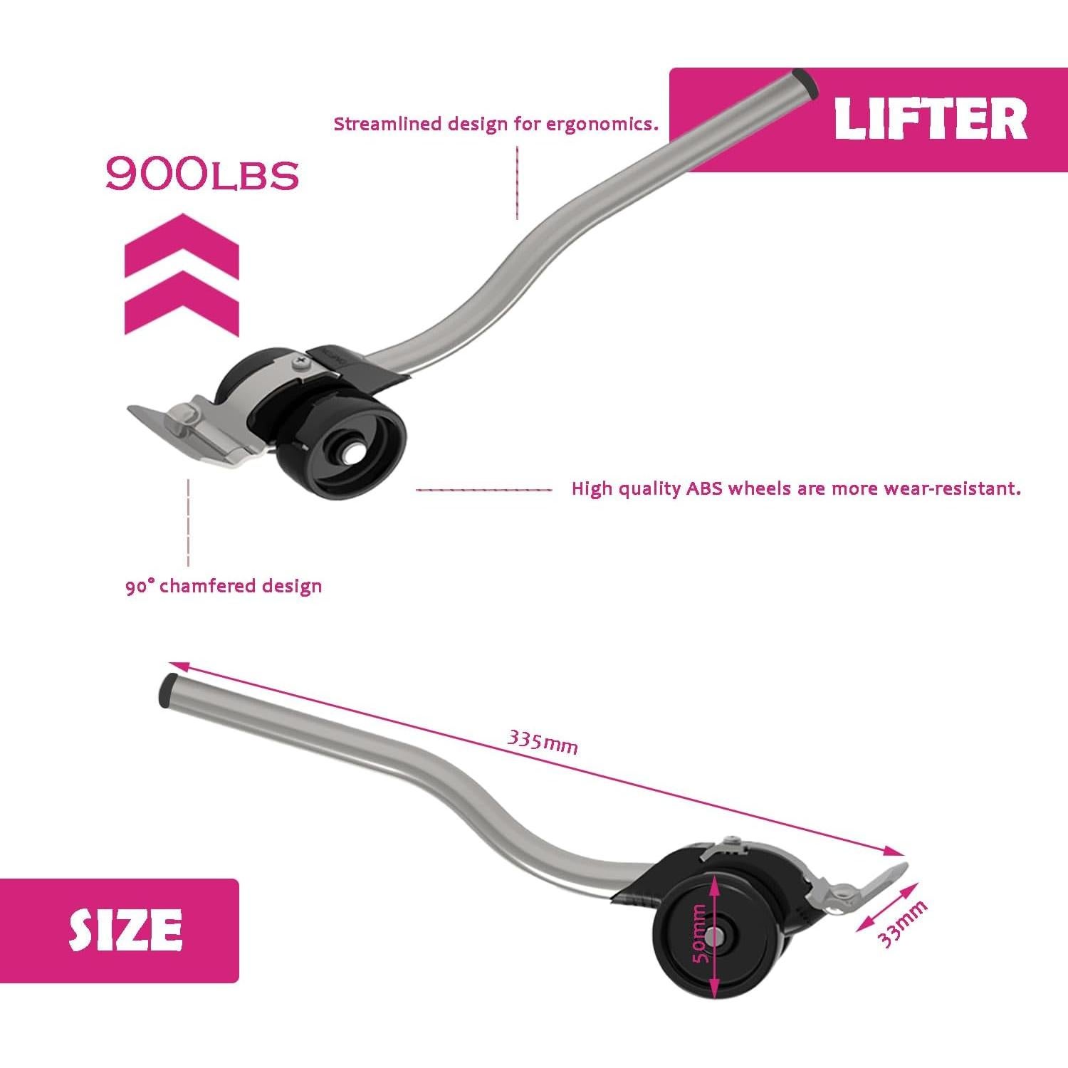 Kit de elevador y deslizadores de muebles JHCHU 1+8 para alfombra