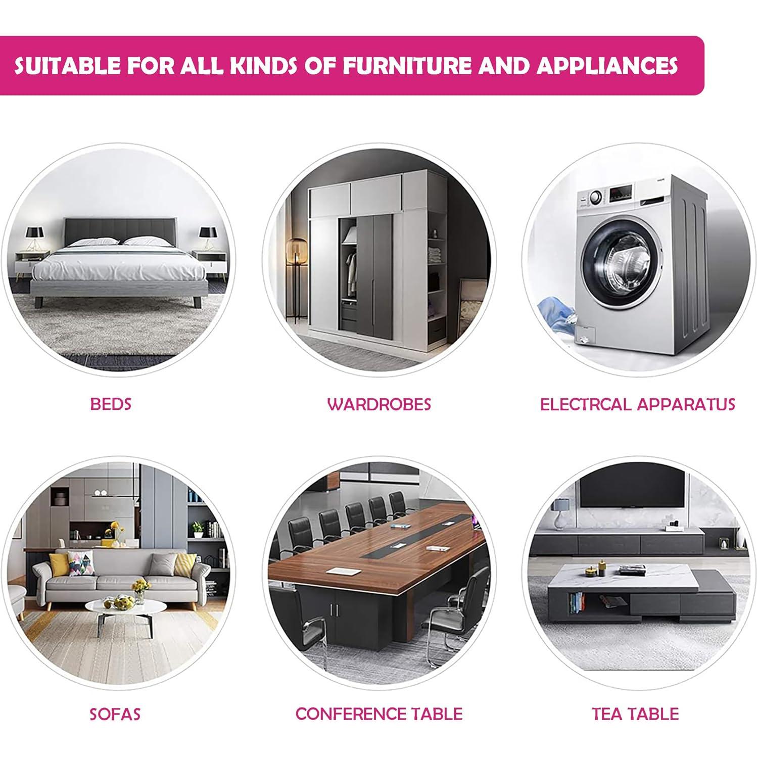 Kit de elevador y deslizadores de muebles JHCHU 1+8 para alfombra