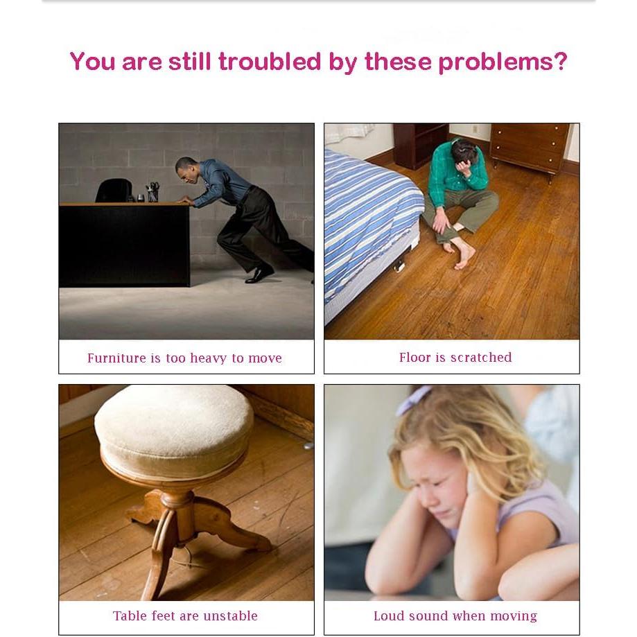 Kit de elevador y deslizadores de muebles JHCHU 1+8 para alfombra