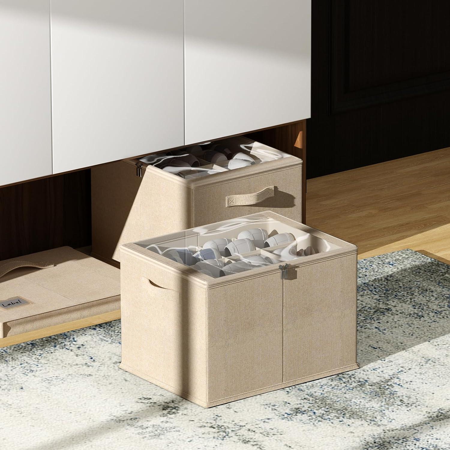 Organizador de Zapatos CYhom 2 Piezas Beige 42x32x31cm