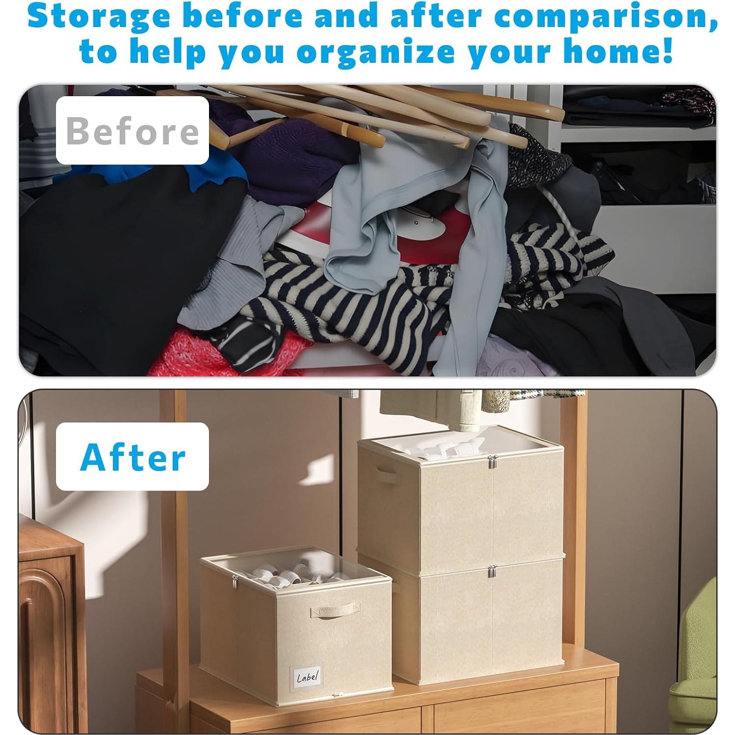 Organizador de Zapatos CYhom 2 Piezas Beige 42x32x31cm