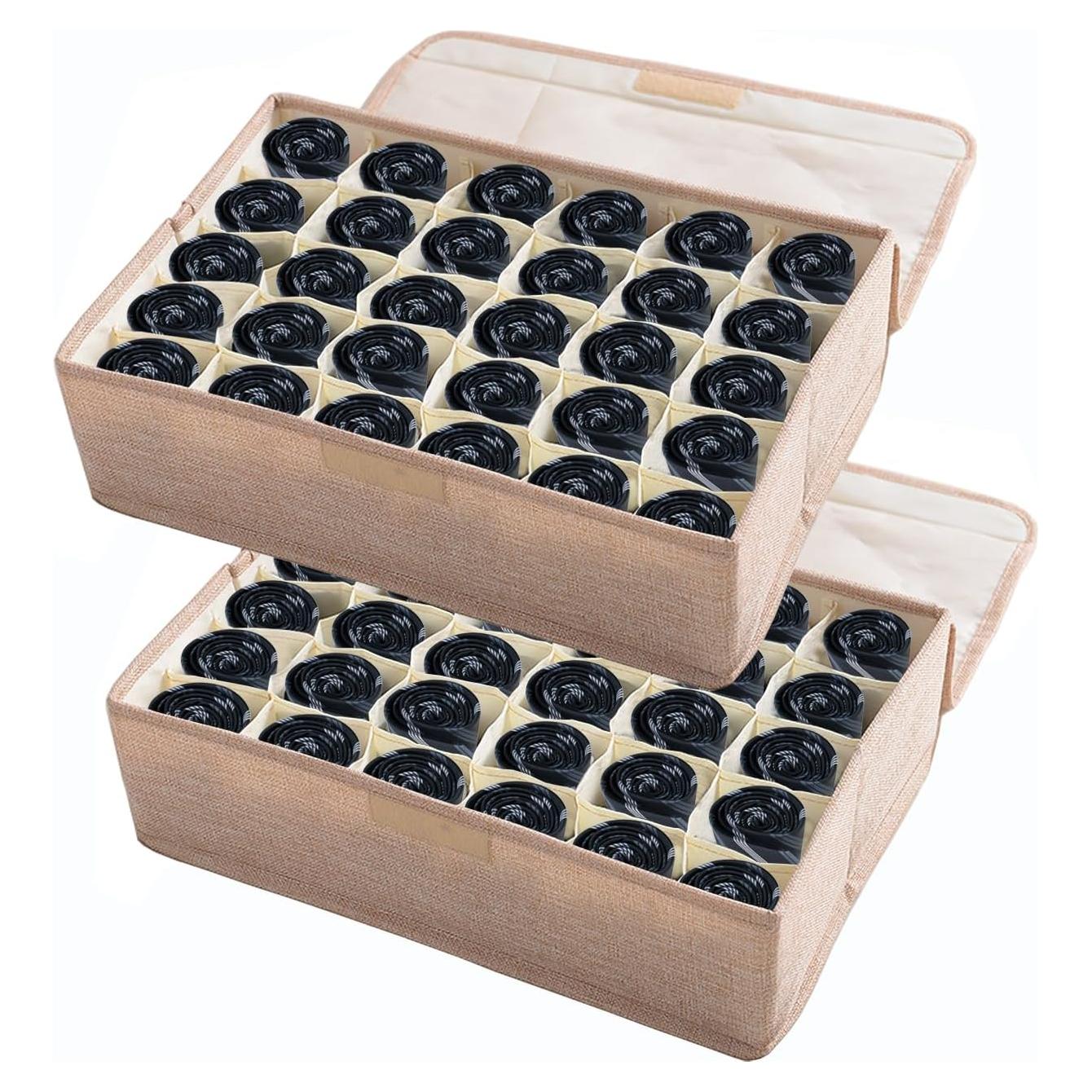 Organizador de Almacenamiento AARAINBOW 2 Paquetes 60 Celdas Beige