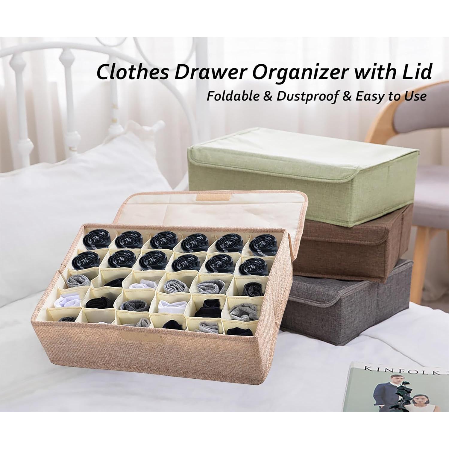 Organizador de Almacenamiento AARAINBOW 2 Paquetes 60 Celdas Beige