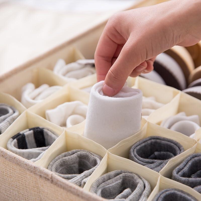 Organizador de Almacenamiento AARAINBOW 2 Paquetes 60 Celdas Beige