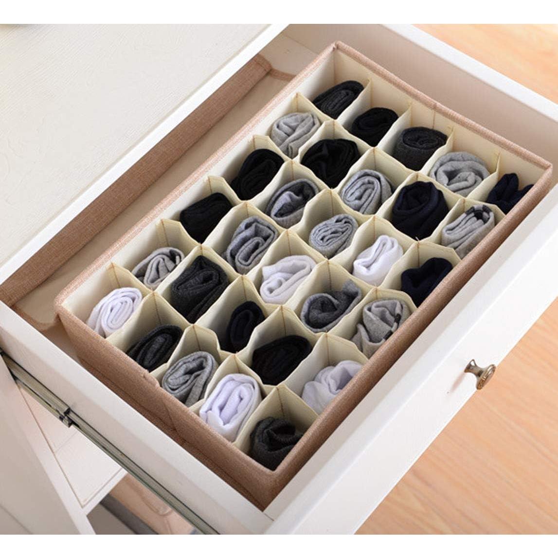 Organizador de Almacenamiento AARAINBOW 2 Paquetes 60 Celdas Beige