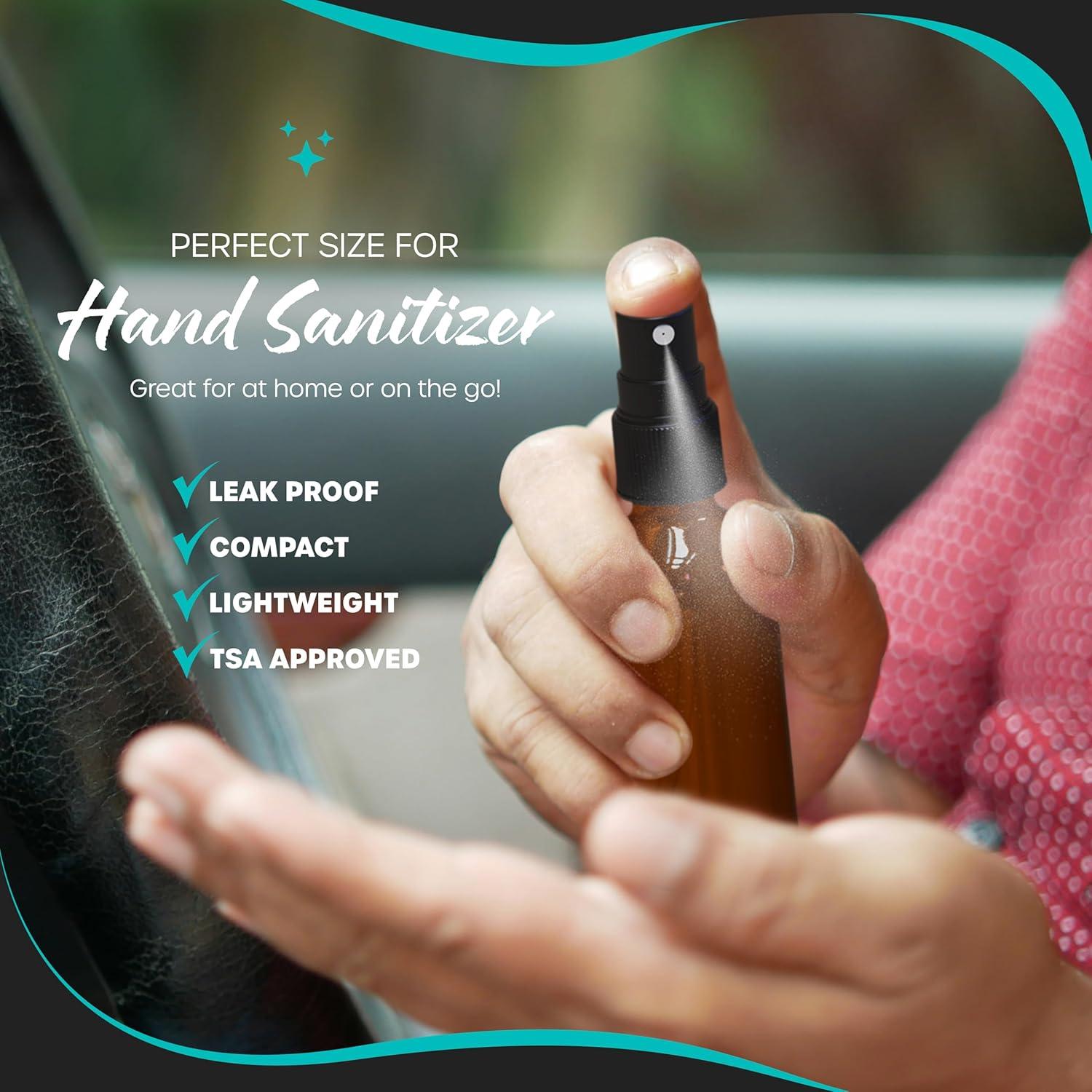 Set de 24 Botellas de Spray de Vidrio Ámbar Nevlers 1 Oz