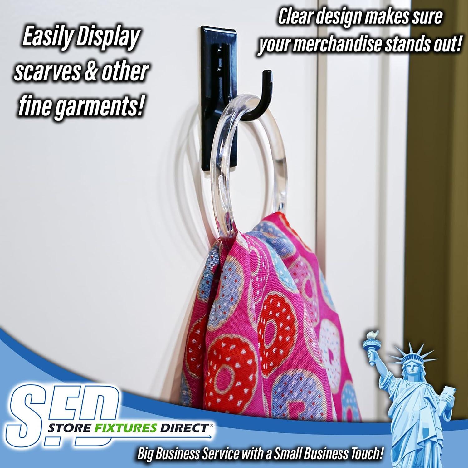 Anillos de Plástico Transparente para Bufandas - Paquete de 10 - 8.26 cm