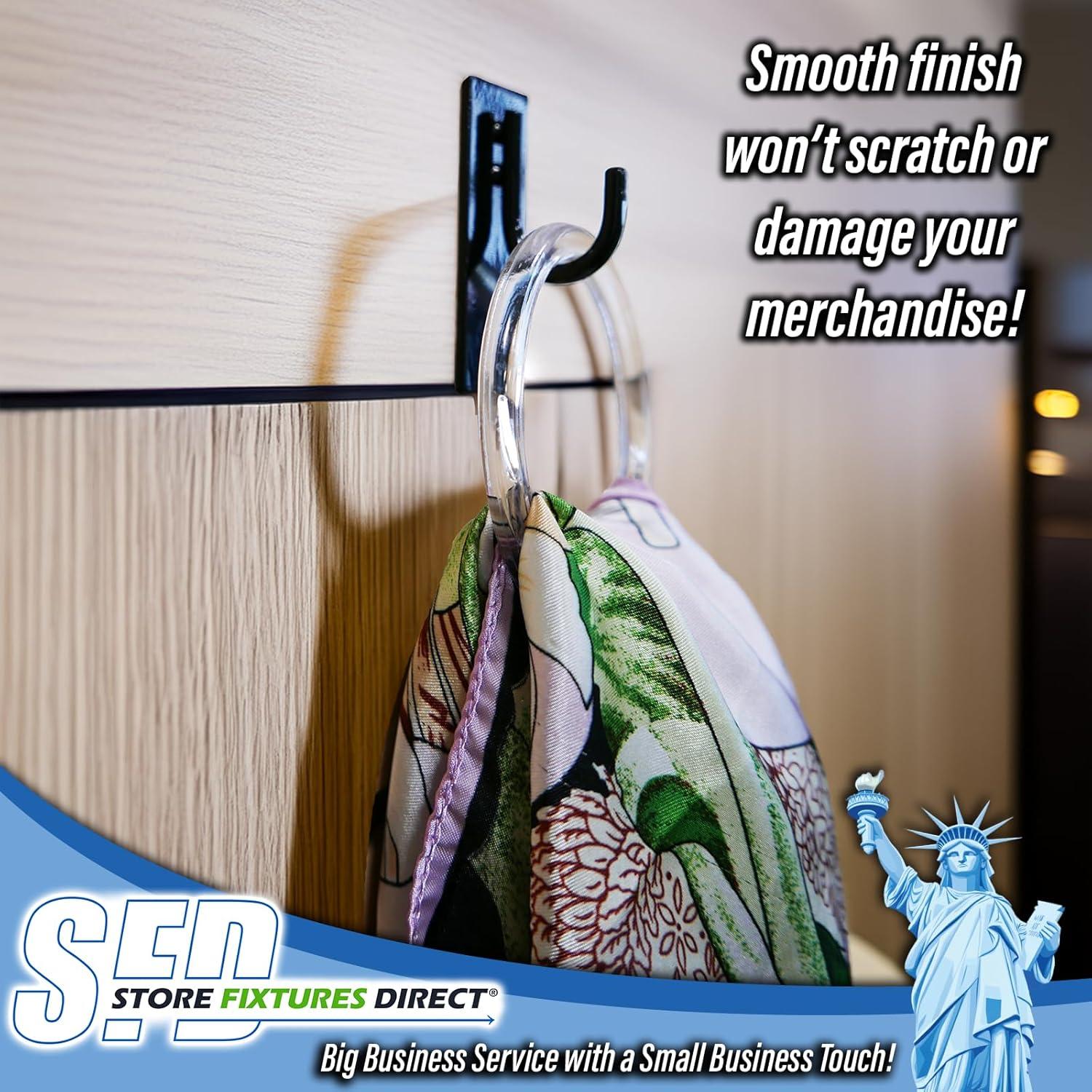 Anillos de Plástico Transparente para Bufandas - Paquete de 10 - 8.26 cm