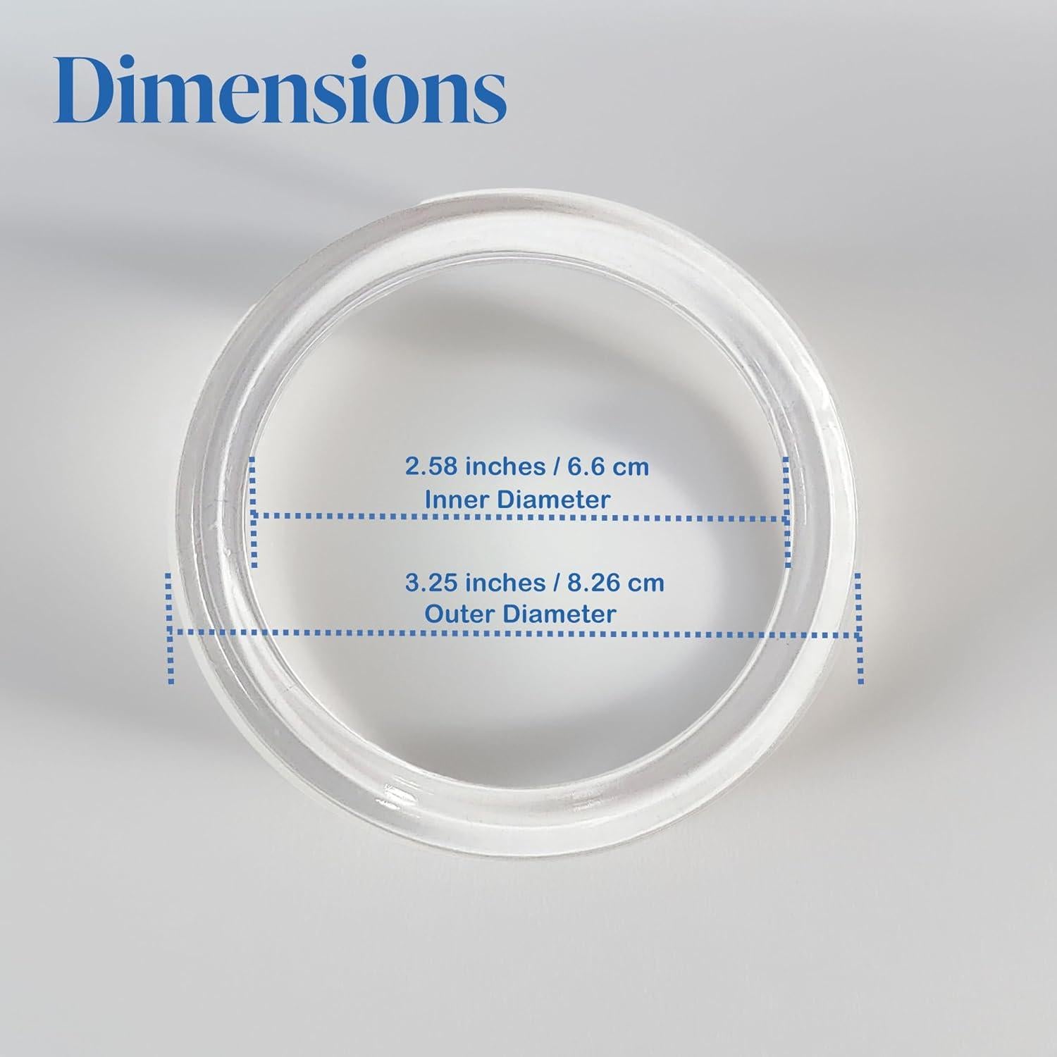 Anillos de Plástico Transparente para Bufandas - Paquete de 10 - 8.26 cm