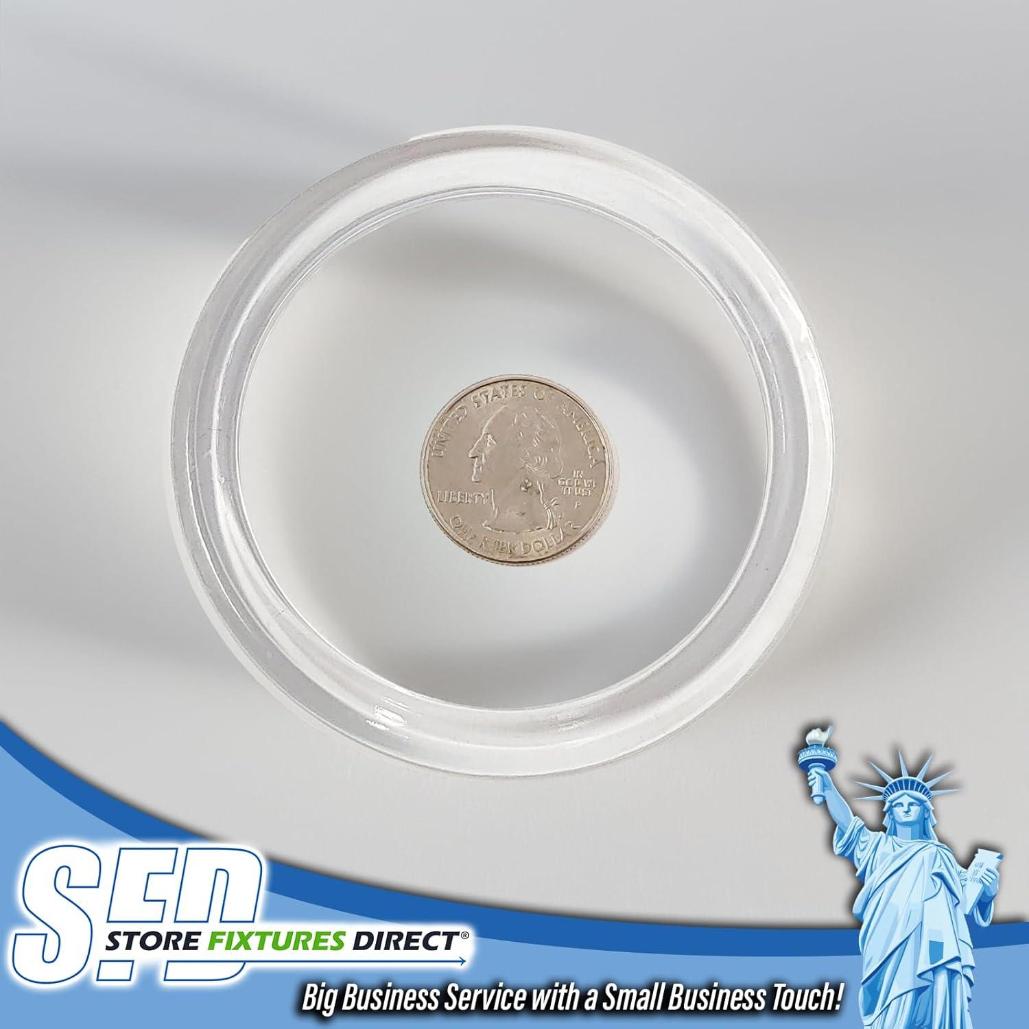 Anillos de Plástico Transparente para Bufandas - Paquete de 10 - 8.26 cm