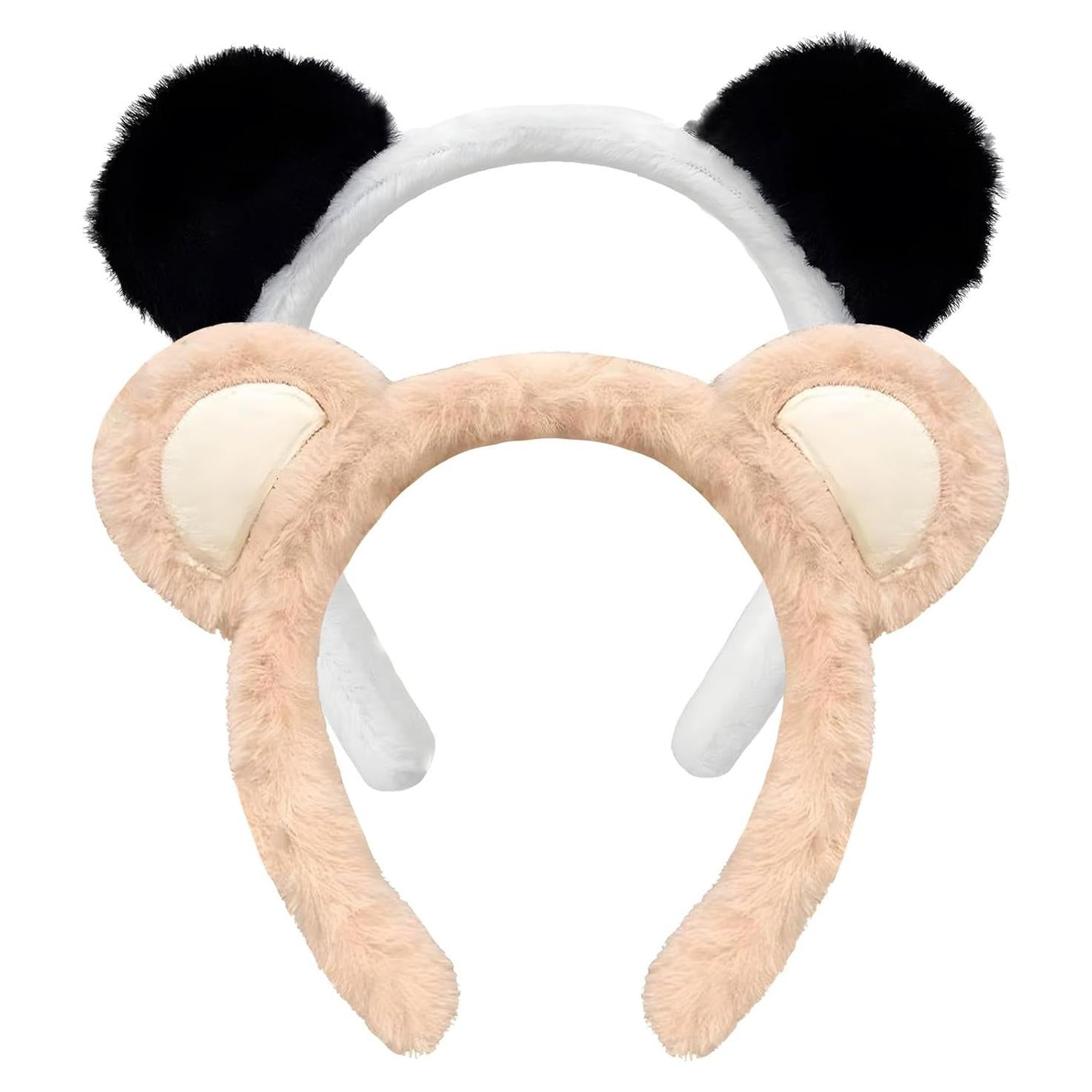 Diadema de Oso Panda NENMATTE - 2 Piezas Suaves para Maquillaje