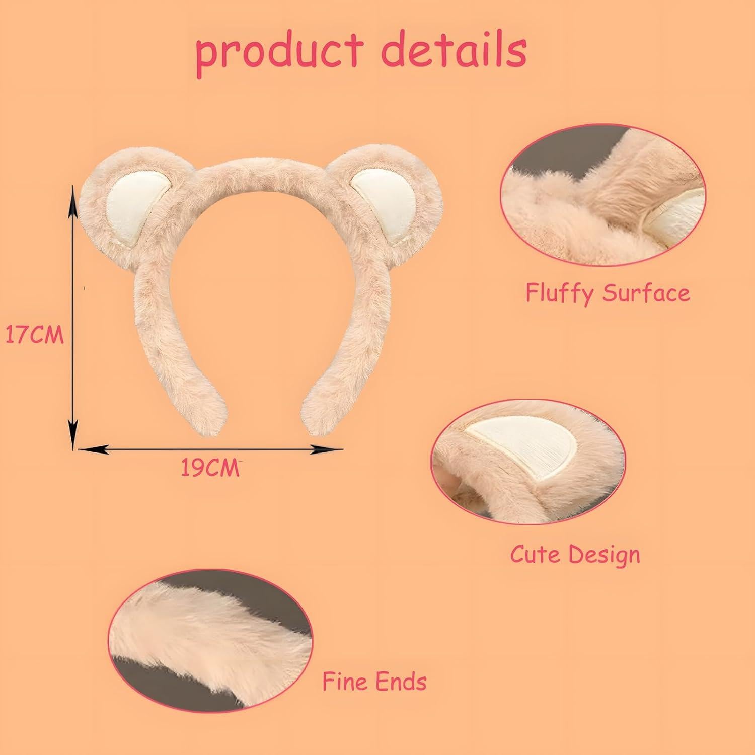 Diadema de Oso Panda NENMATTE - 2 Piezas Suaves para Maquillaje