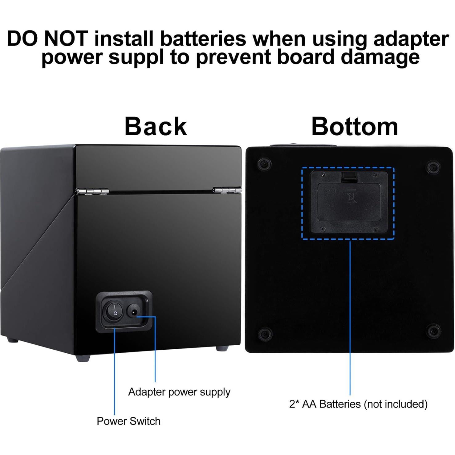 Kalawen Reloj Winder Doble Automático para Rolex Negro