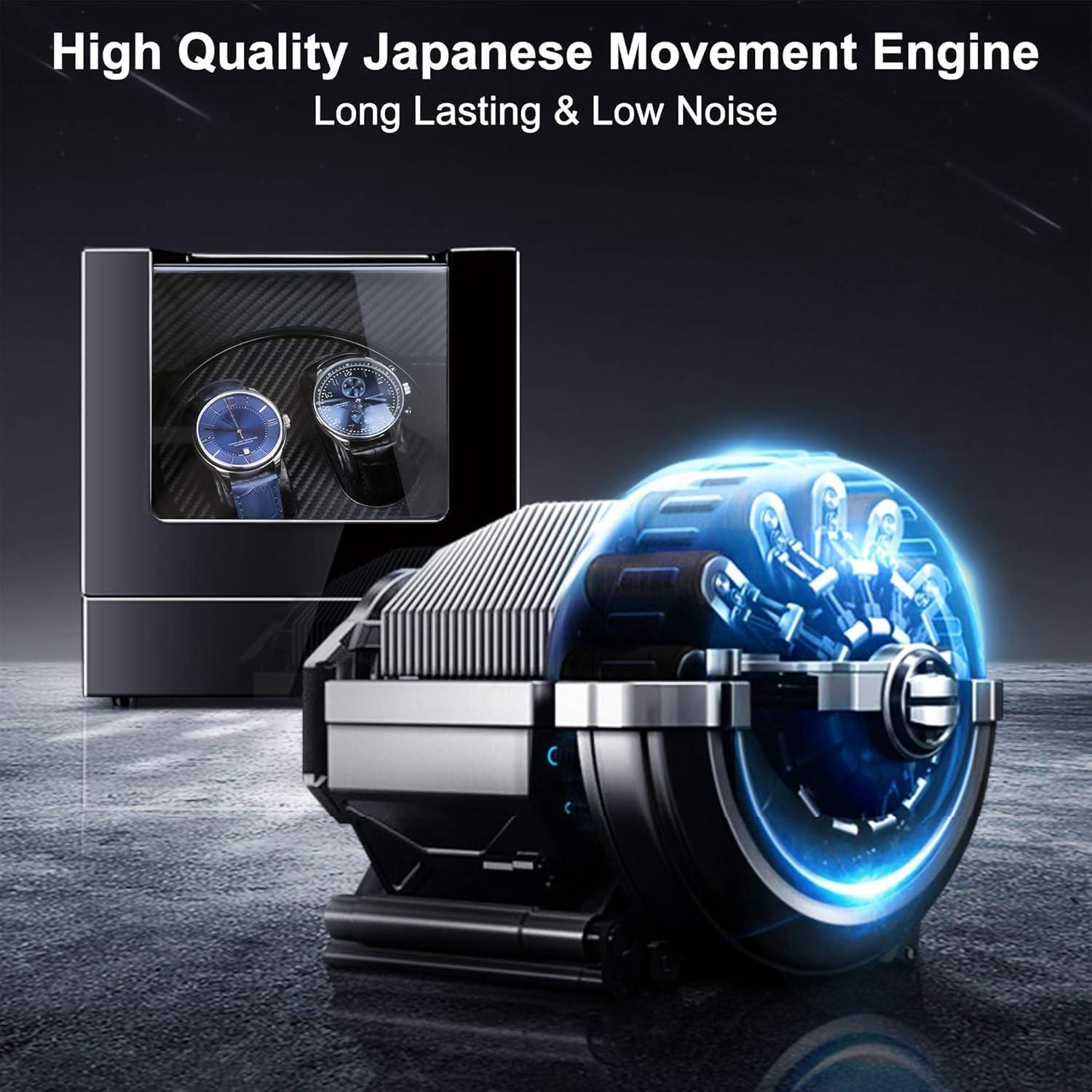 Kalawen Reloj Winder Doble Automático para Rolex Negro