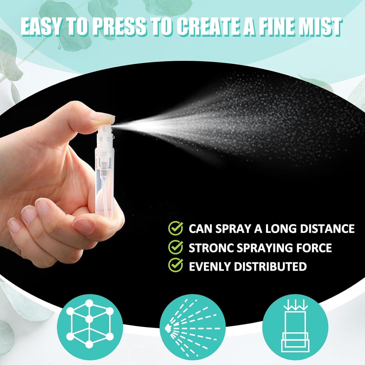 200 Mini Botellas de Spray Zhehao 3 ml Rellenables Plástico