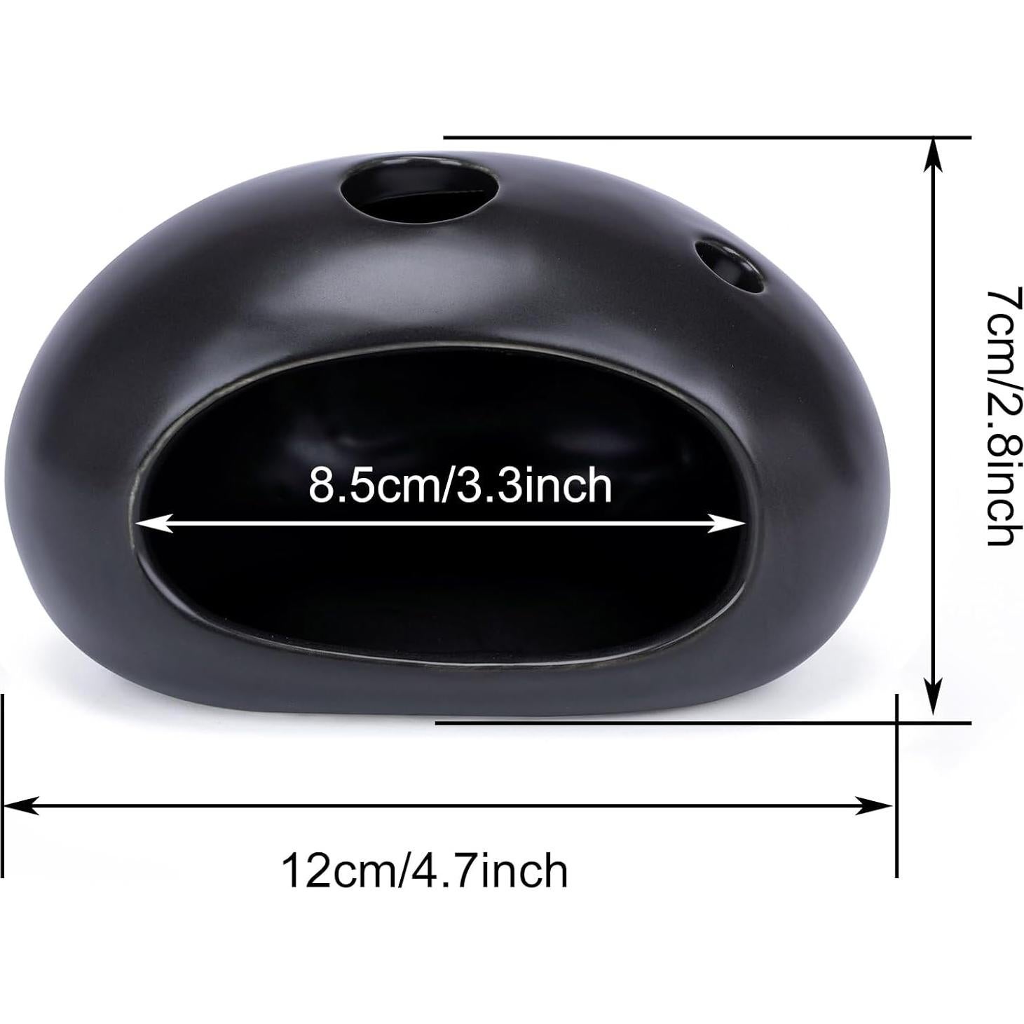 Soporte de Incienso YIASSON Cerámica Negra para Palo Santo