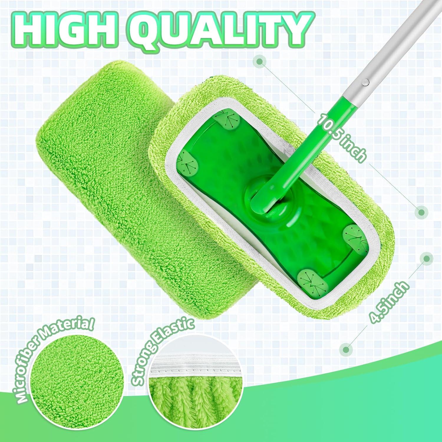 Paquete de 8 Almohadillas de Mopa Reutilizables Nicemiya Verde