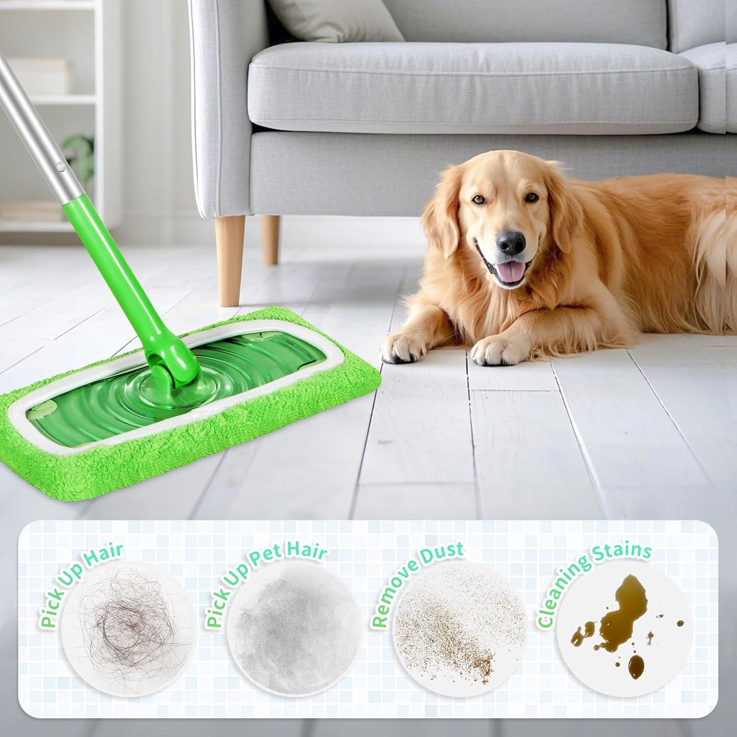 Paquete de 8 Almohadillas de Mopa Reutilizables Nicemiya Verde