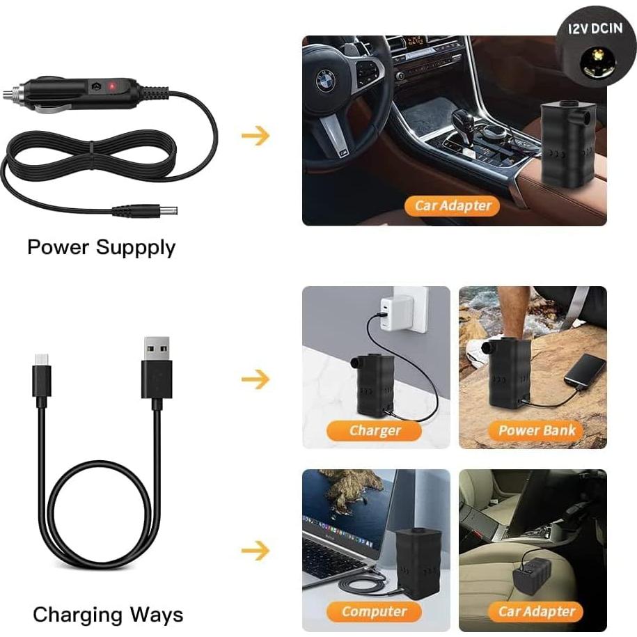 Bomba de Aire Eléctrica Woowind AP6, Inflador Portátil 6000mAh
