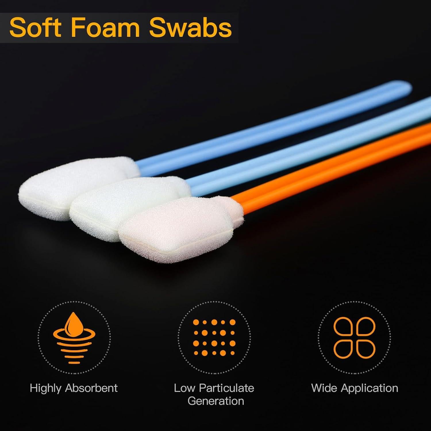 100 Bastones de Limpieza de Espuma Sin Pelusa CongGongGo