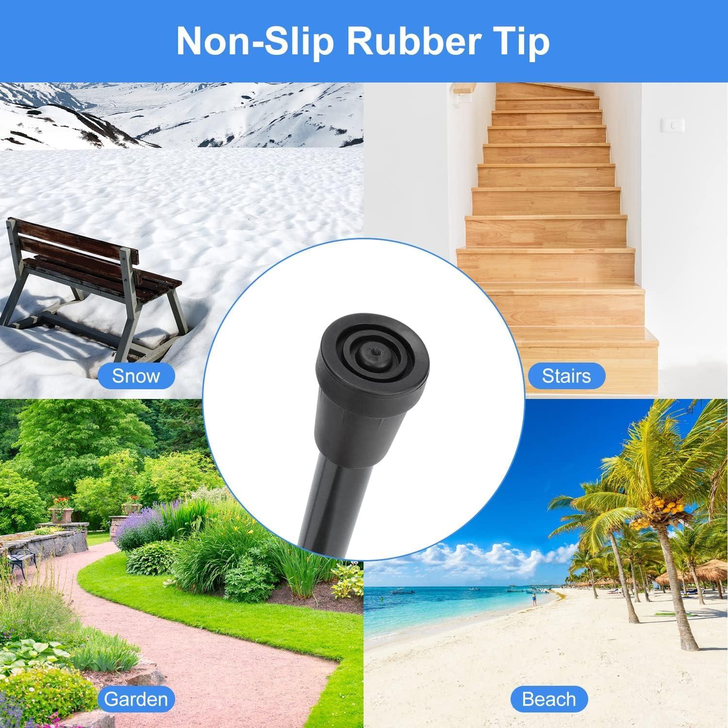 Bastón Plegable Supregear Ajustable 83.8-94 cm Ligero Negro