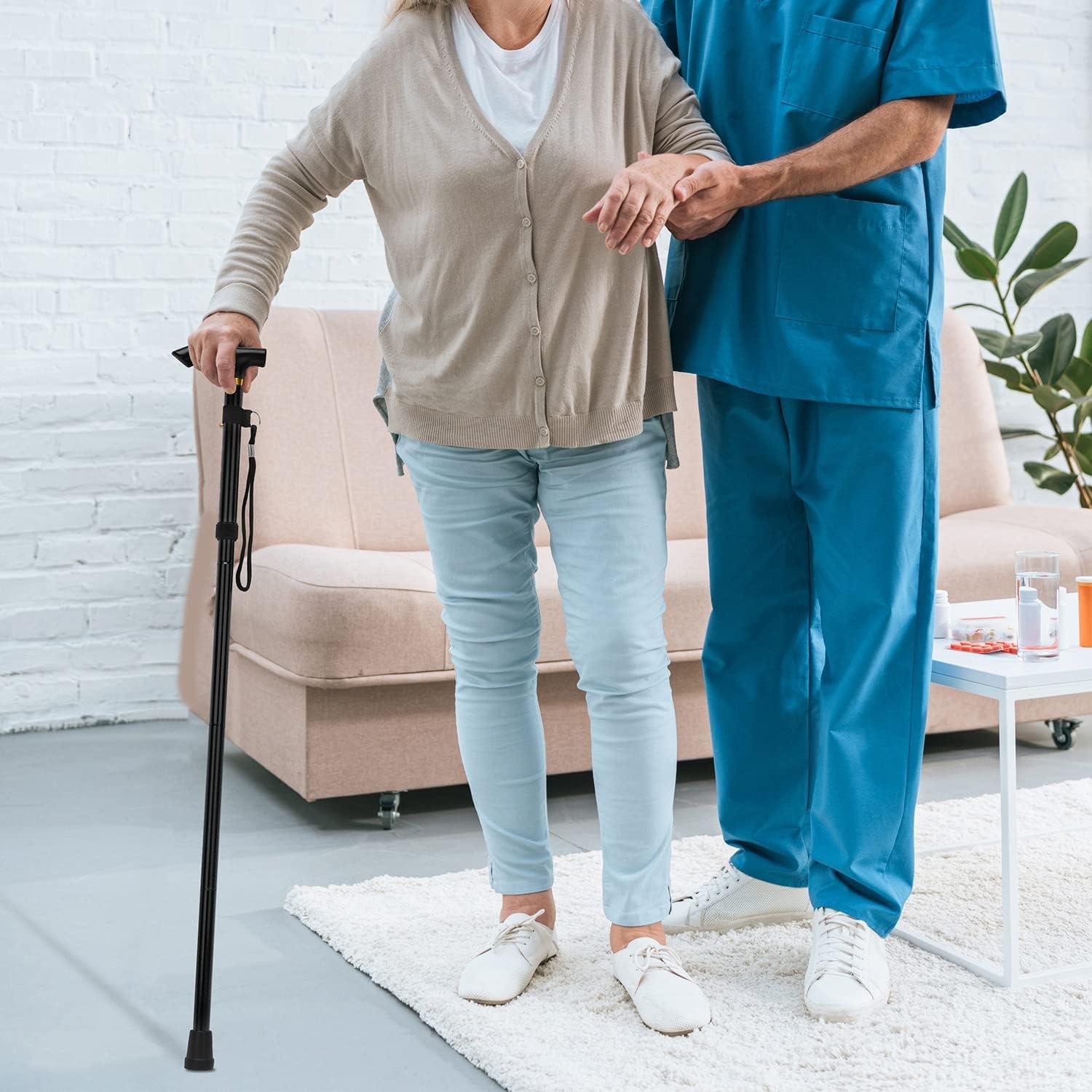 Bastón Plegable Supregear Ajustable 83.8-94 cm Ligero Negro