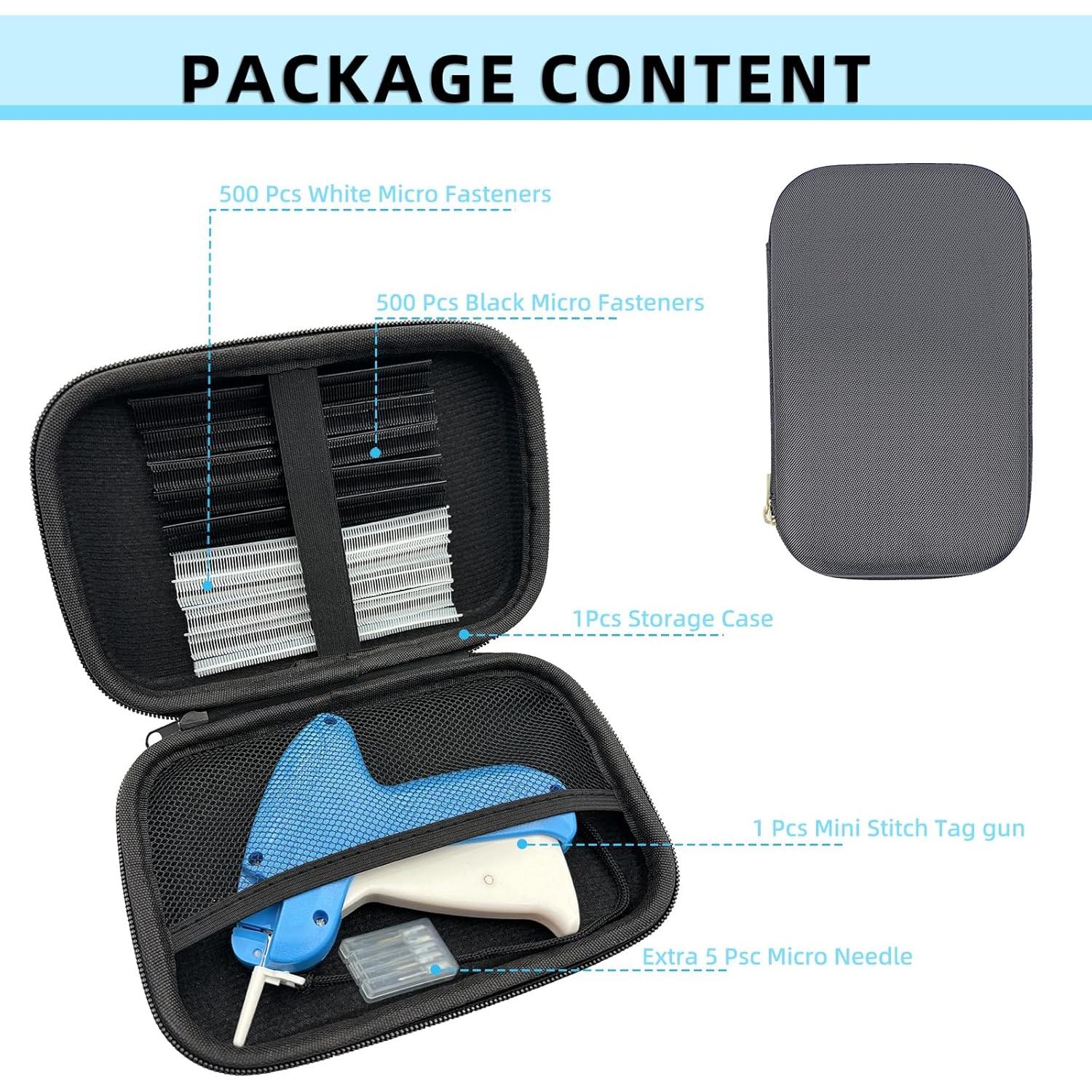 Kit Pistola de Puntadas Finas Mini SGMM5 Azul - 6 Agujas y 1000 Sujetadores