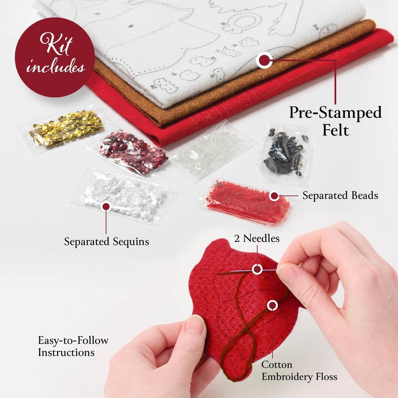 Kit de Adornos de Fieltro Bucilla Gatitos Traviesos 6 Piezas