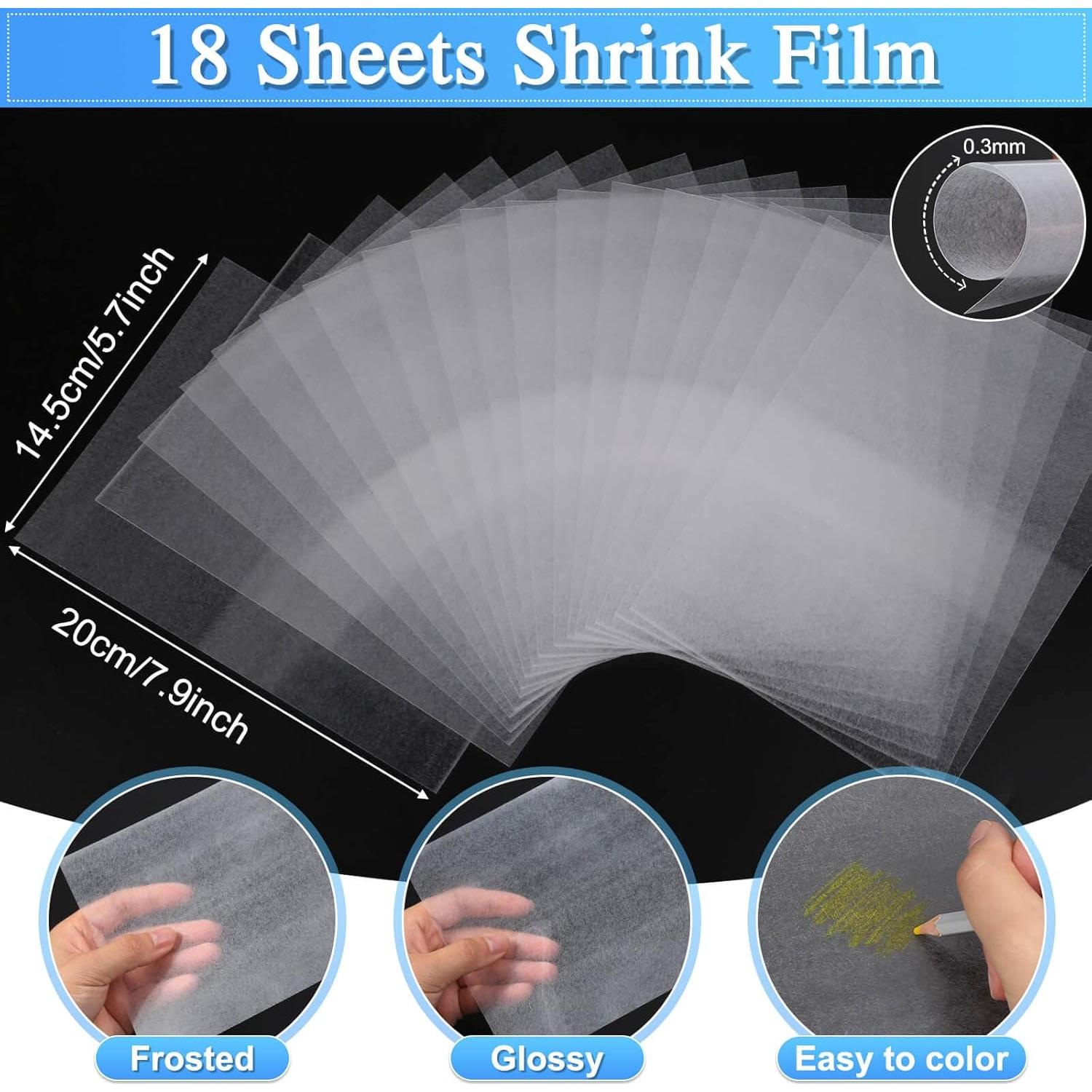 Hojas de Plástico Encogible Cridoz 18 Piezas 20x14.5cm