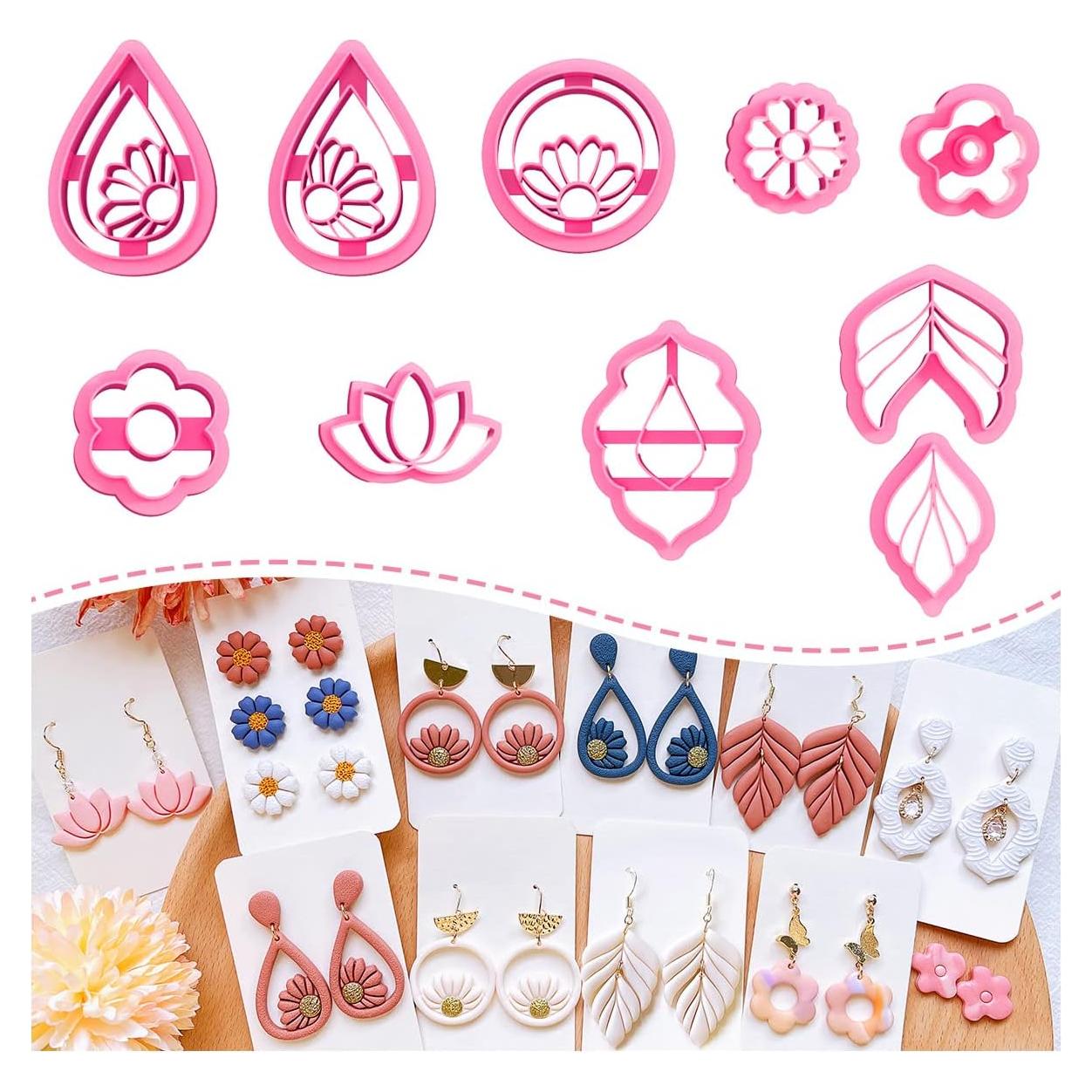 Cortadores de Arcilla de Polímero Keoker - 10 Formas Florales