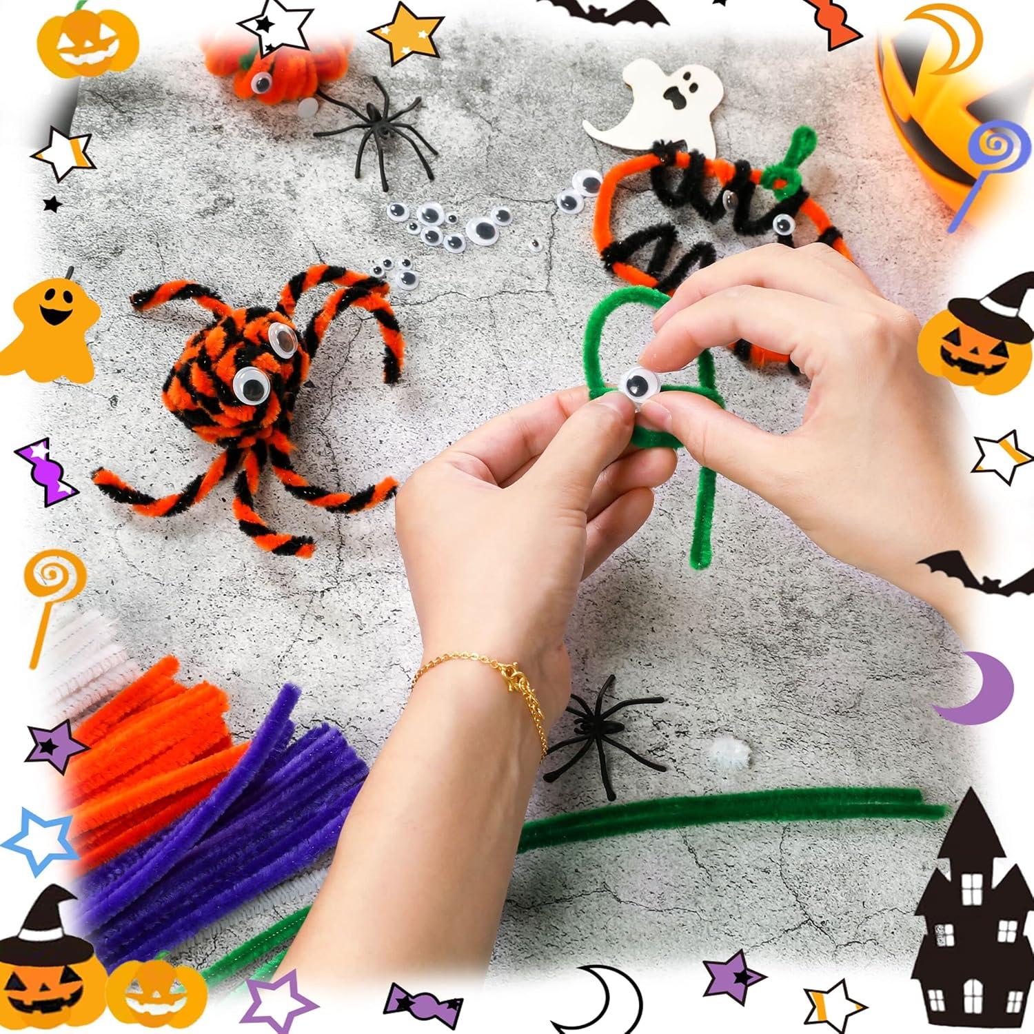 Limpiapipas de Halloween CVNDKN 420 Pcs para Manualidades DIY
