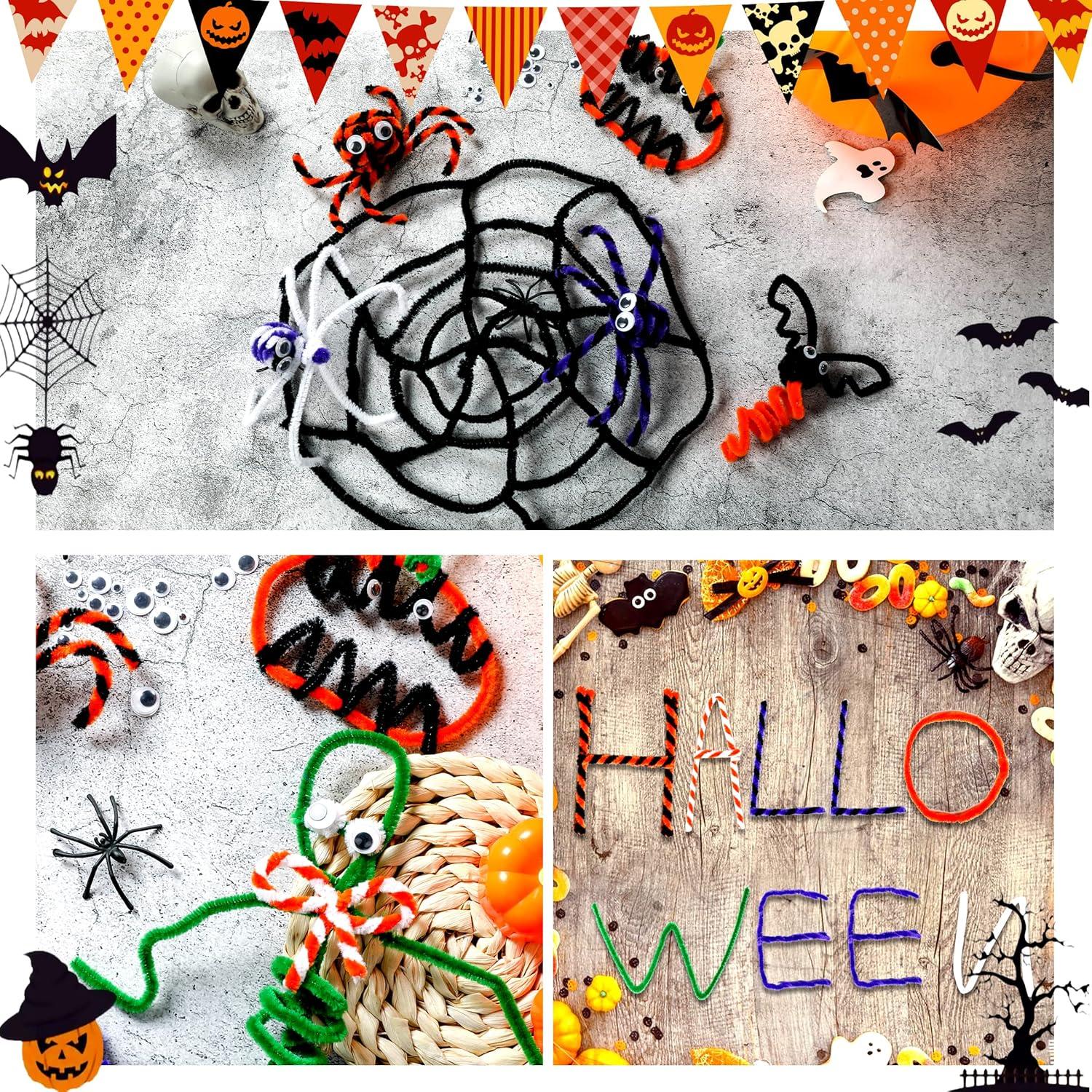 Limpiapipas de Halloween CVNDKN 420 Pcs para Manualidades DIY