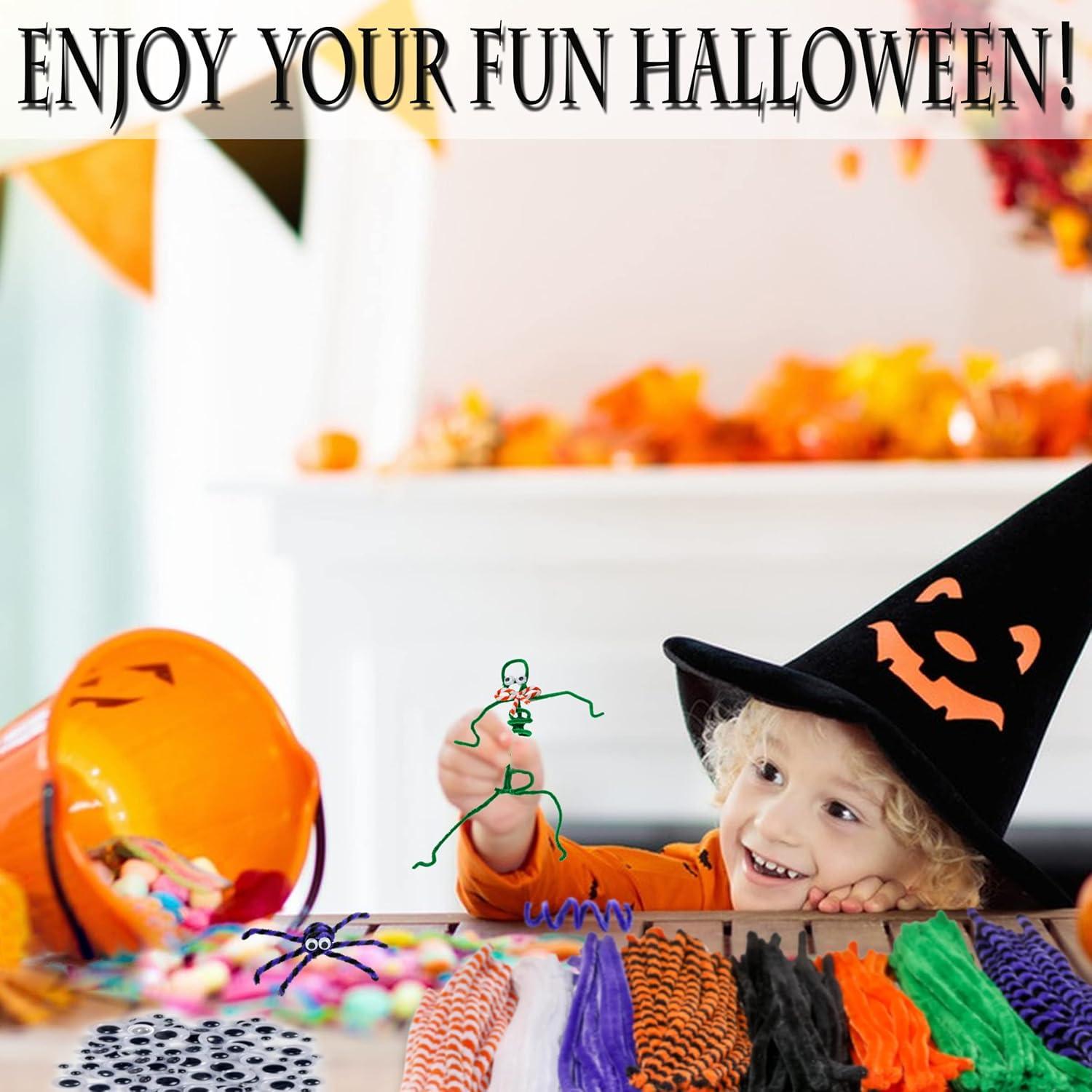 Limpiapipas de Halloween CVNDKN 420 Pcs para Manualidades DIY